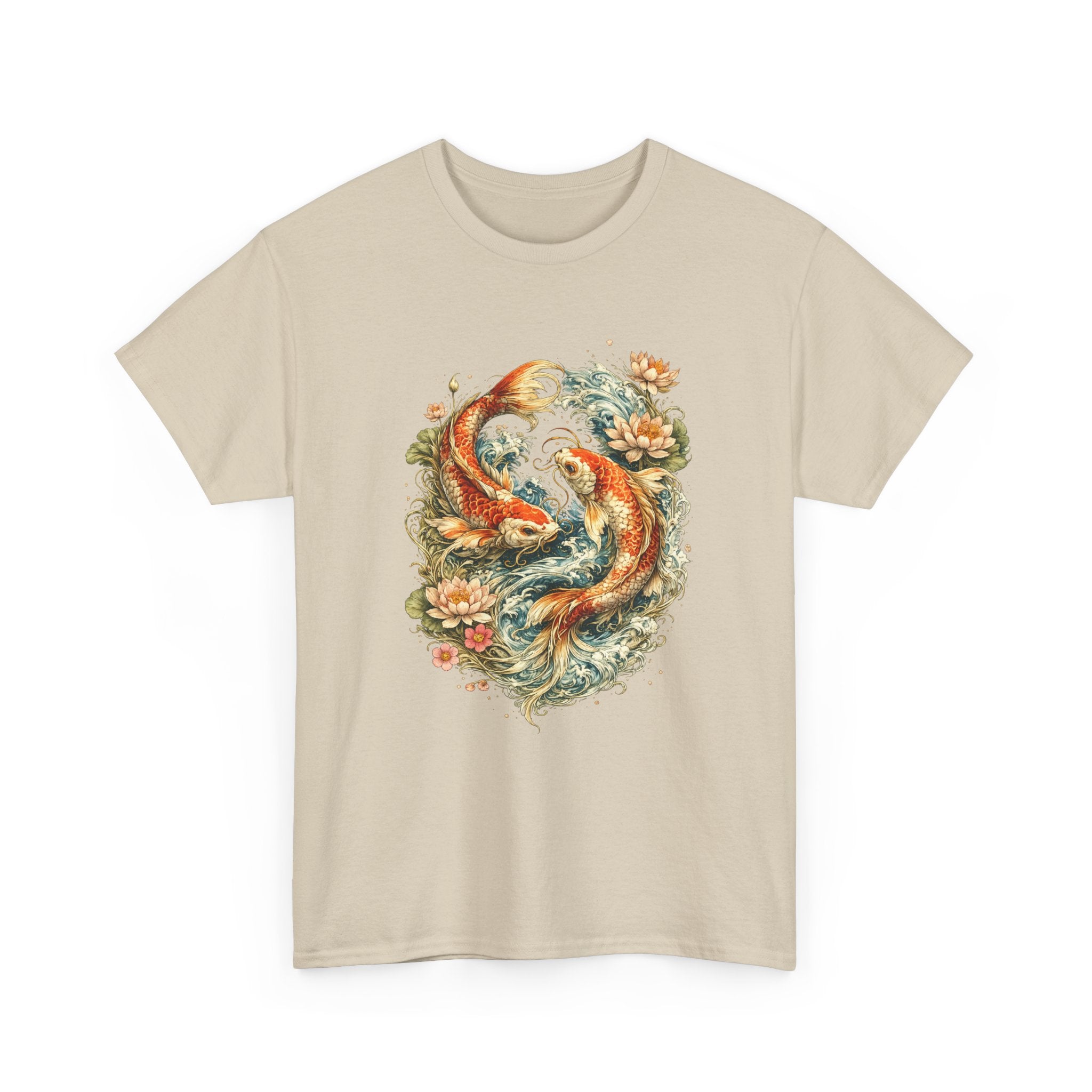 Camiseta Japanese Koi Fish Yin Yang | Arte Japonés Boho Zen