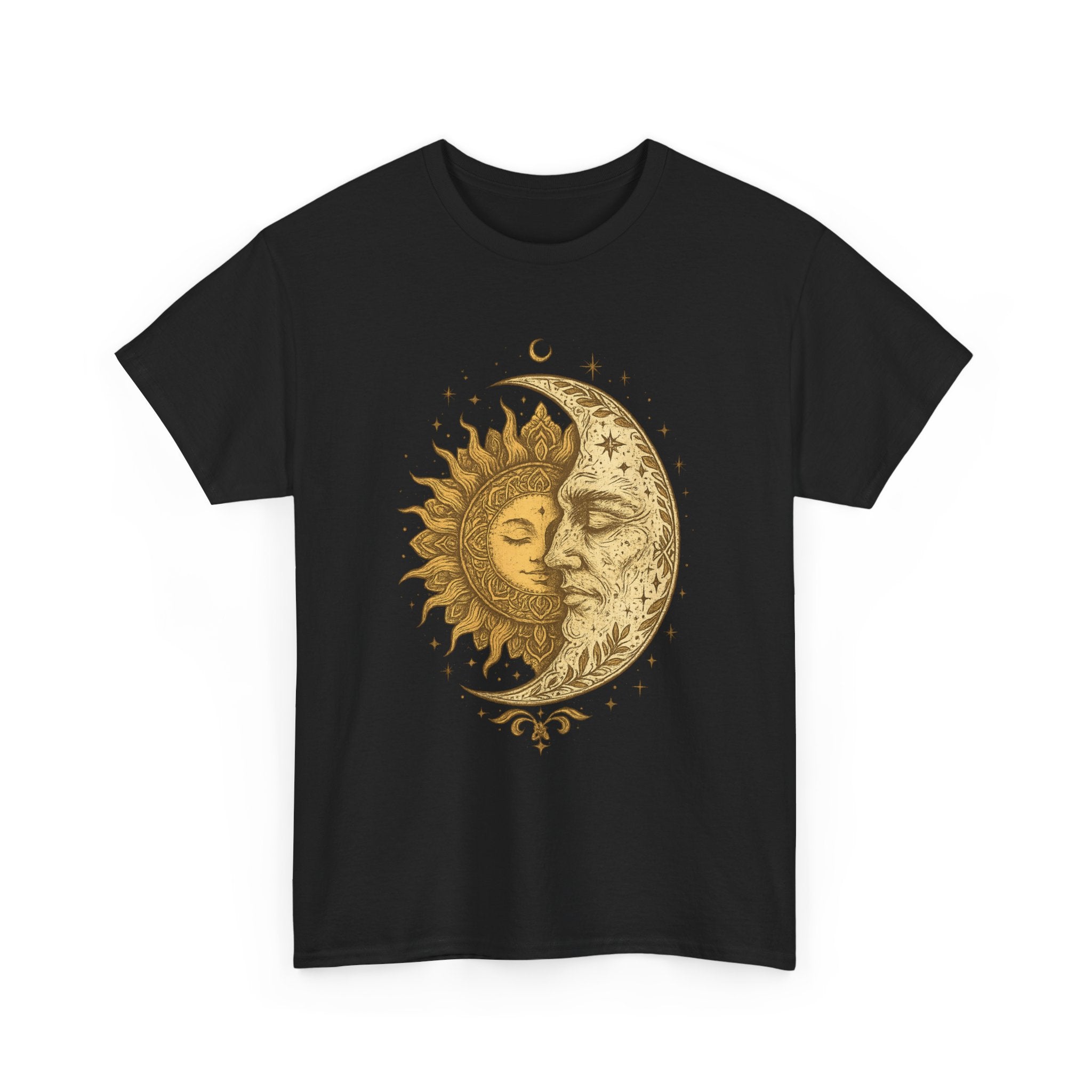 Sun & Moon Lovers Boho Mystic Tee | Vintage Spiritual Shirt