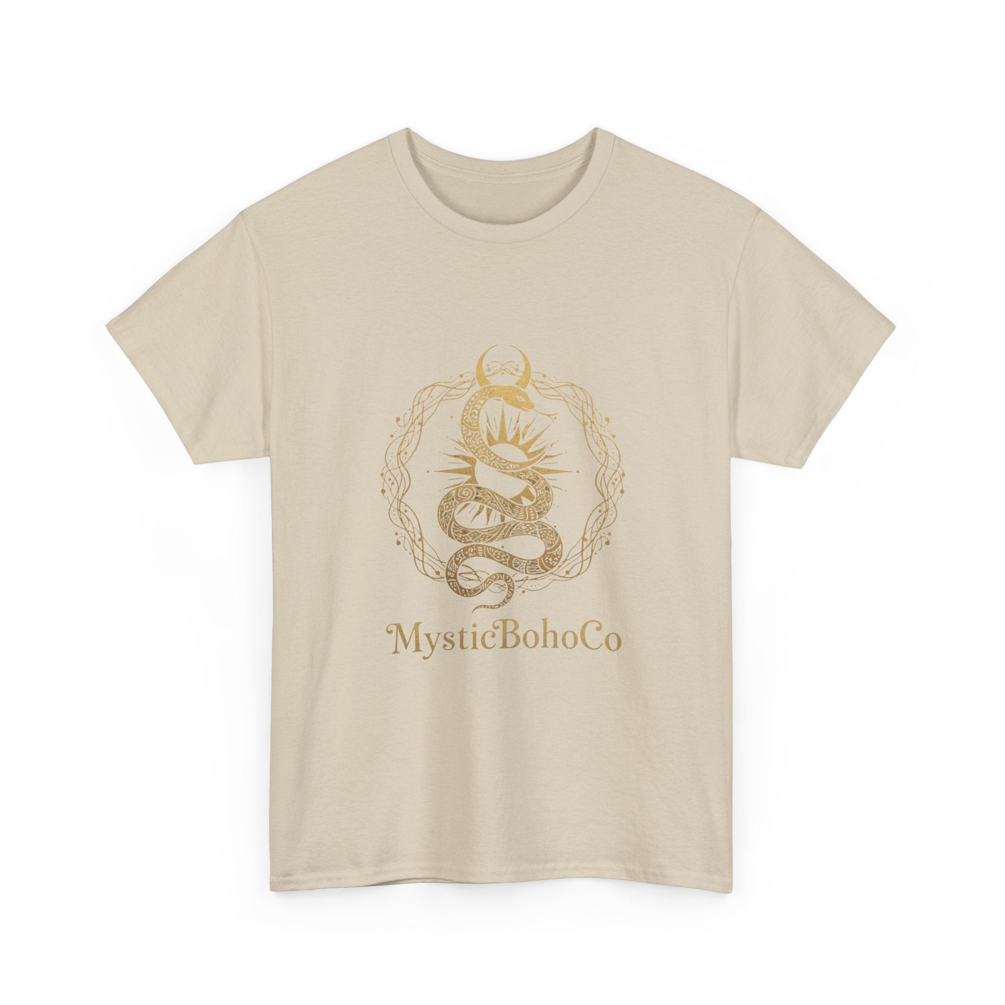 Camiseta Boho Mística Serpent Moon | Mystic Snake Lotus Tee