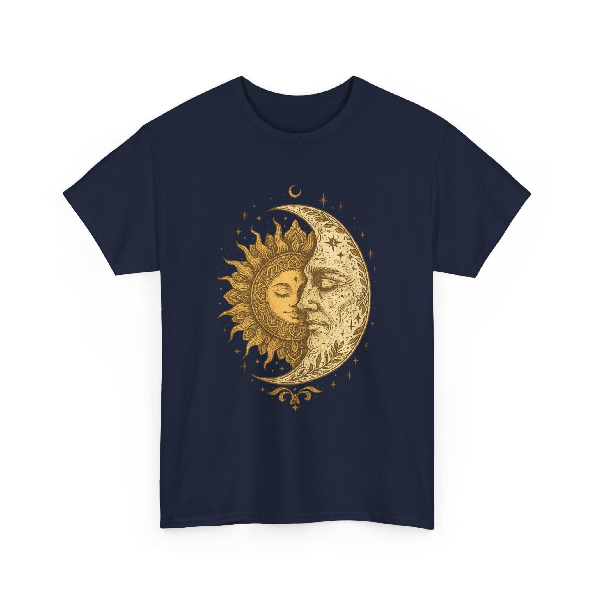 Sun & Moon Lovers Boho Mystic Tee | Vintage Spiritual Shirt