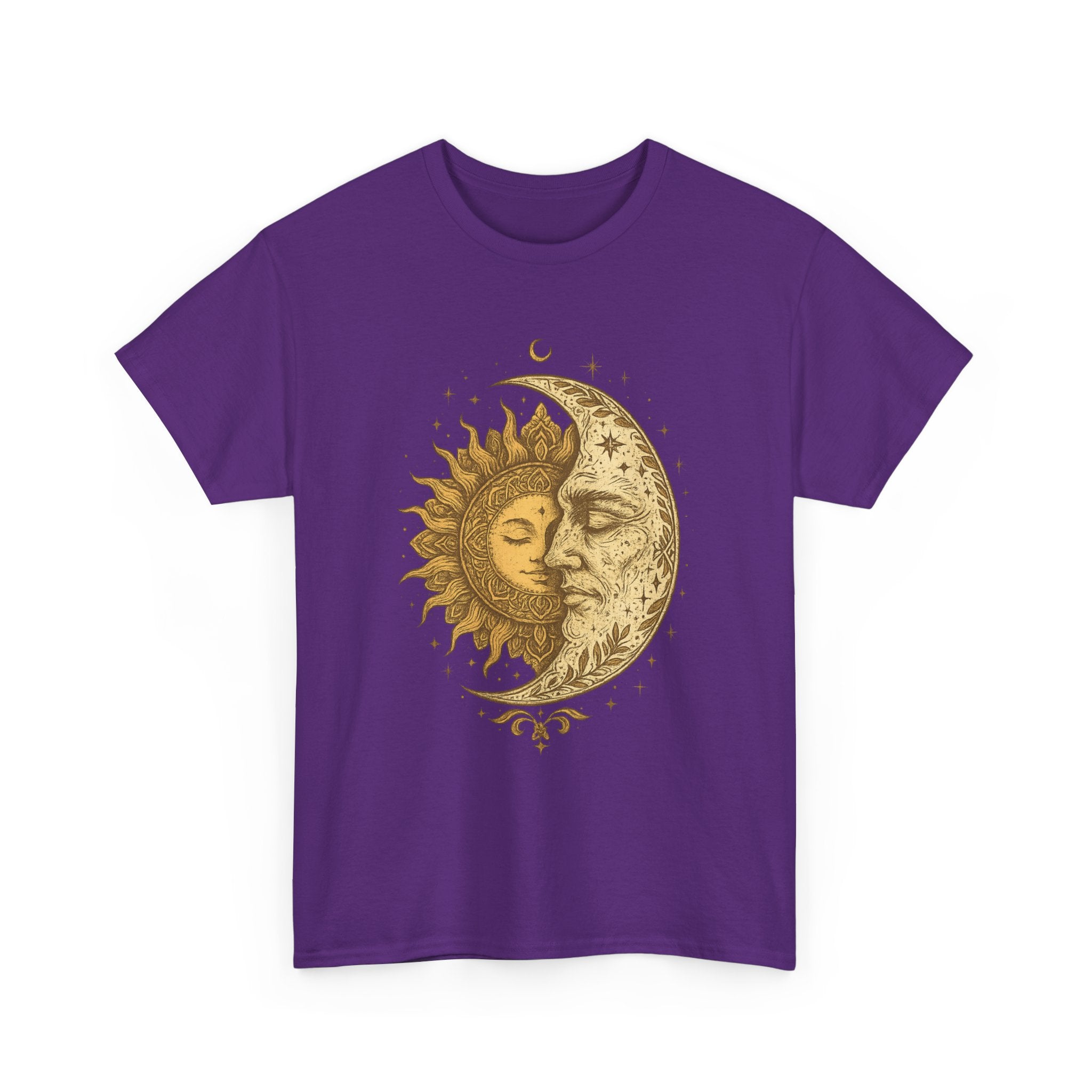 Sun & Moon Lovers Boho Mystic Tee | Vintage Spiritual Shirt