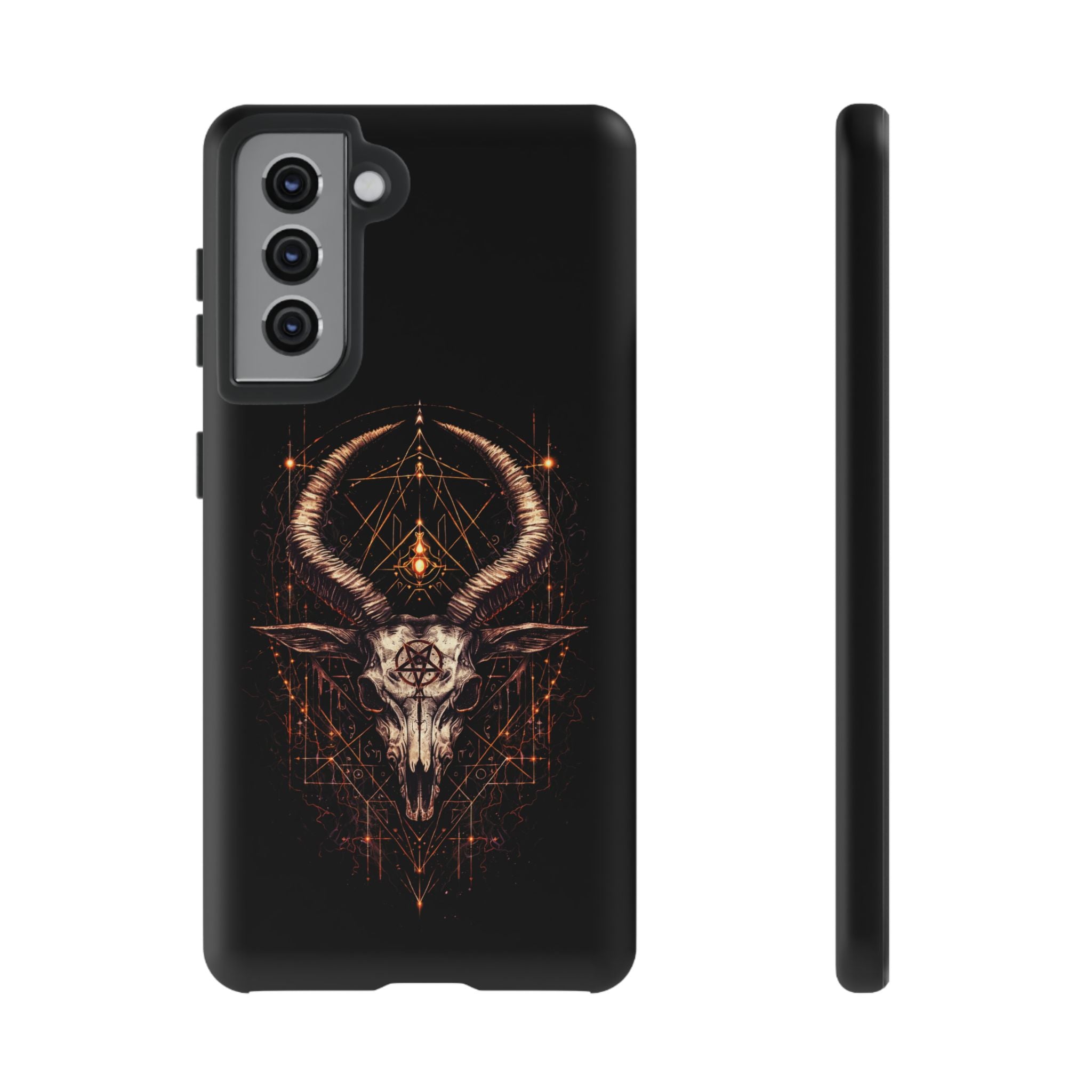 Funda Samsung o Iphone devil con diseño de demonio y estética oscura. Protección resistente y estilo único para destacar tu móvil Samsung o Iphone.