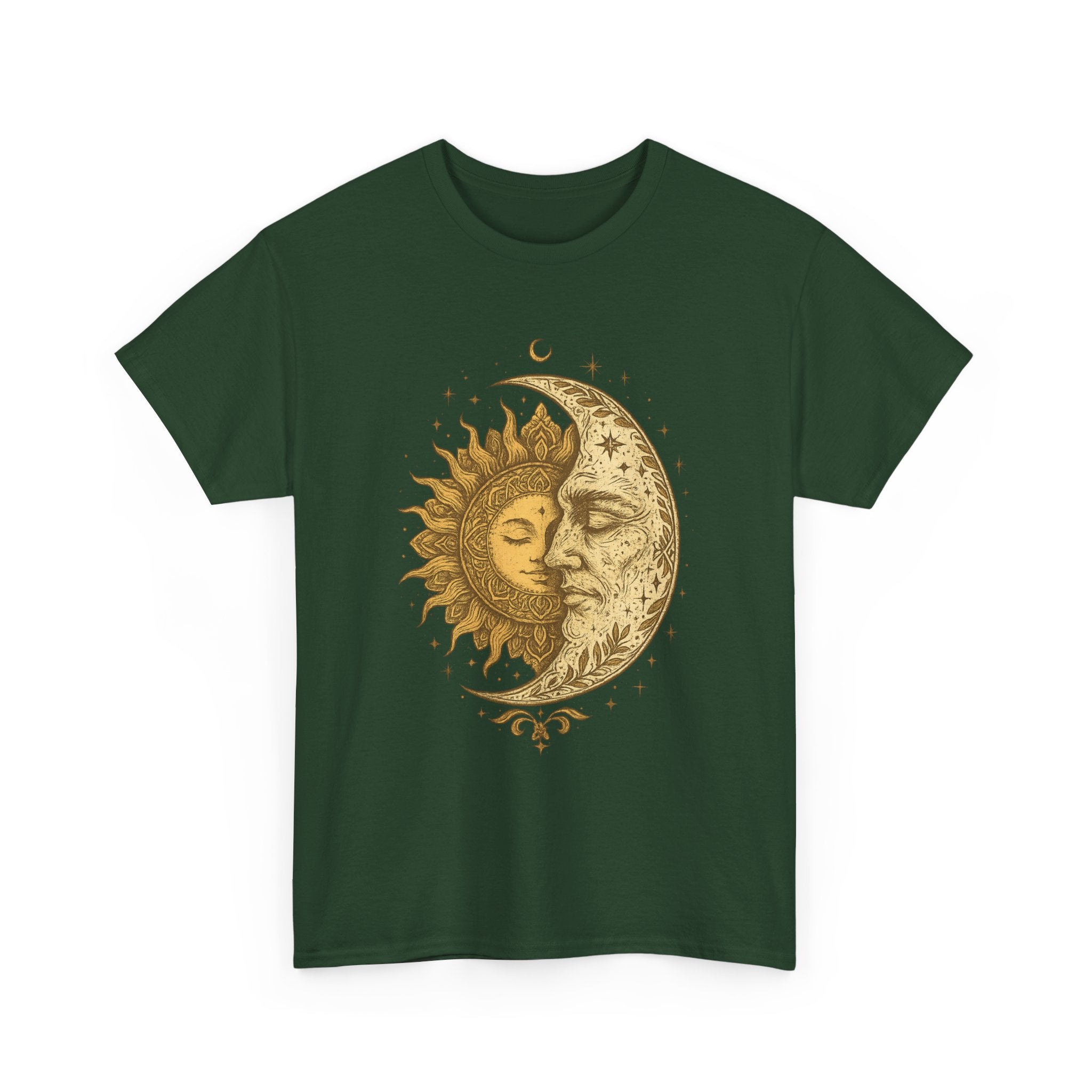 Sun & Moon Lovers Boho Mystic Tee | Vintage Spiritual Shirt