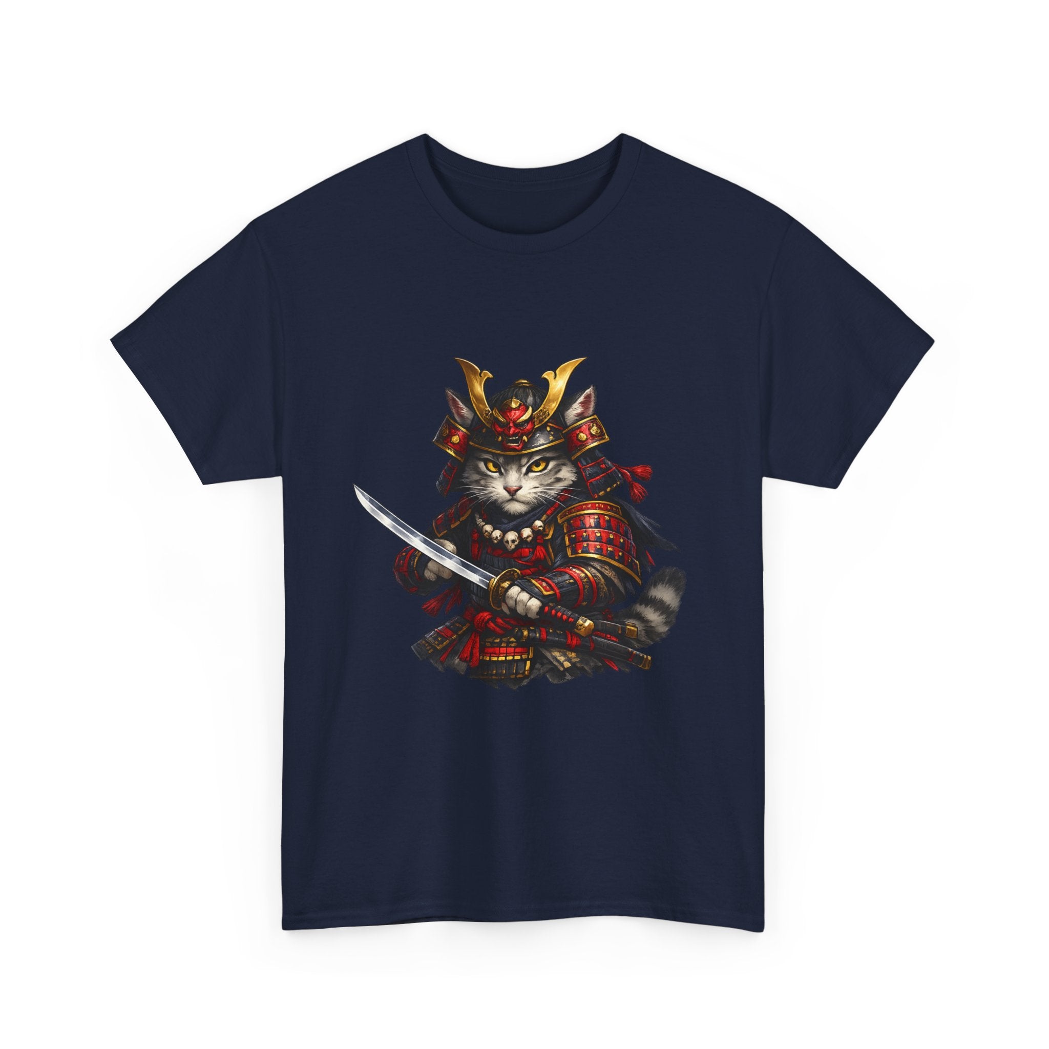Camiseta Samurai Cat Místico | Japanese Warrior Cat Shirt