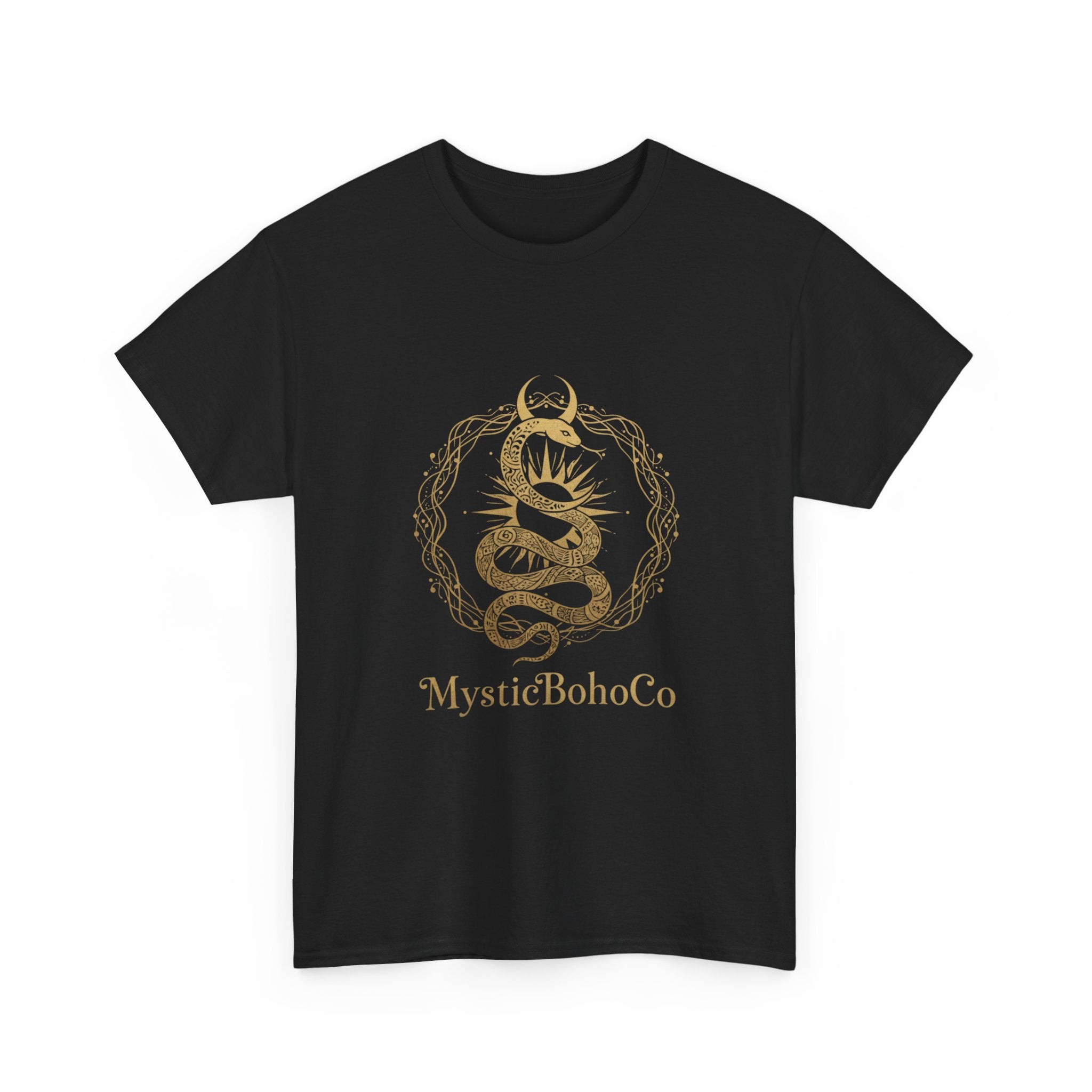Camiseta Boho Mística Serpent Moon | Mystic Snake Lotus Tee
