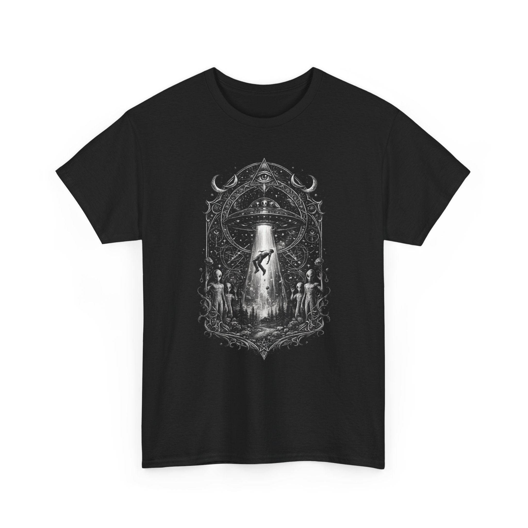Camiseta Mystical Alien Abduction | Boho Gothic UFO T-Shirt