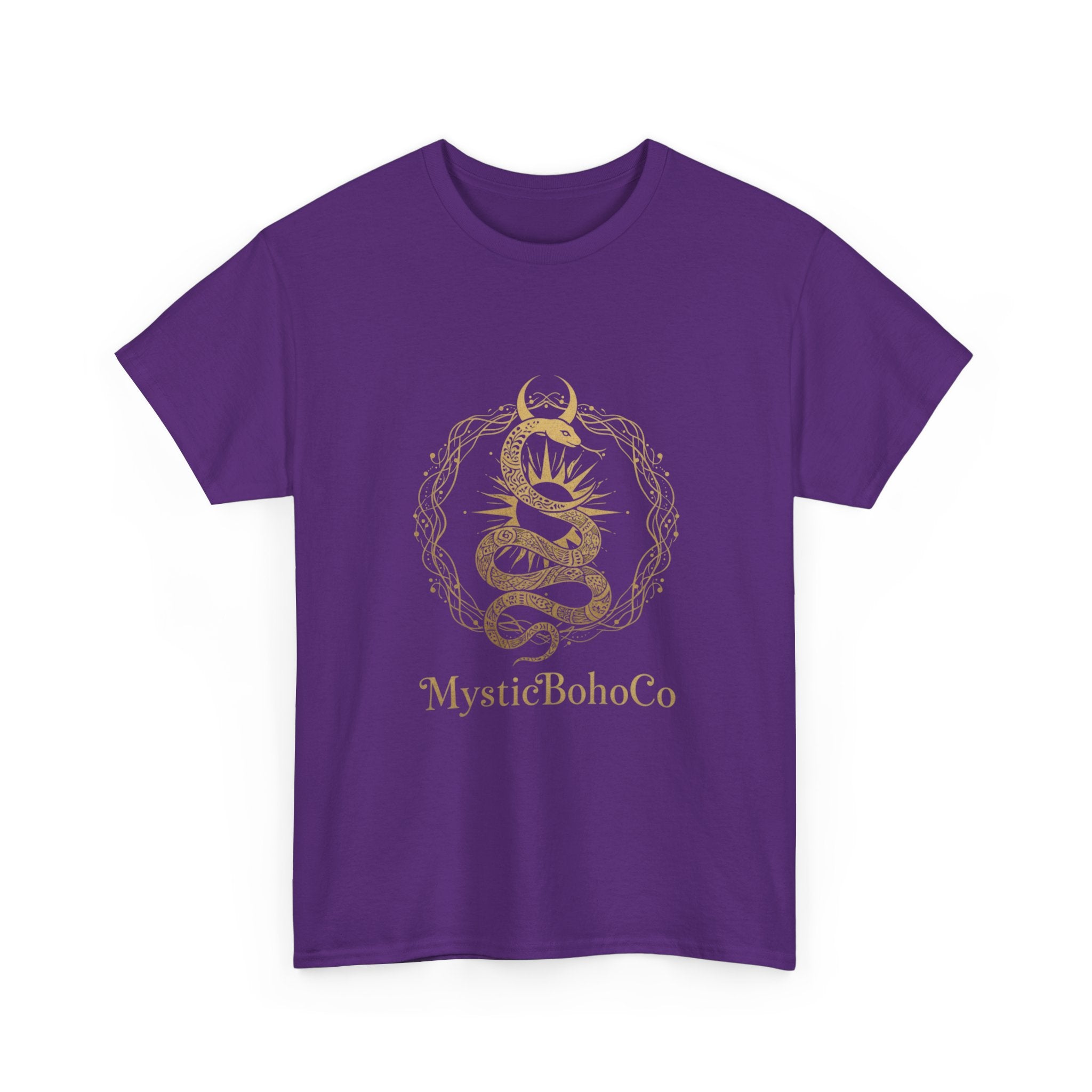 Camiseta Boho Mística Serpent Moon | Mystic Snake Lotus Tee