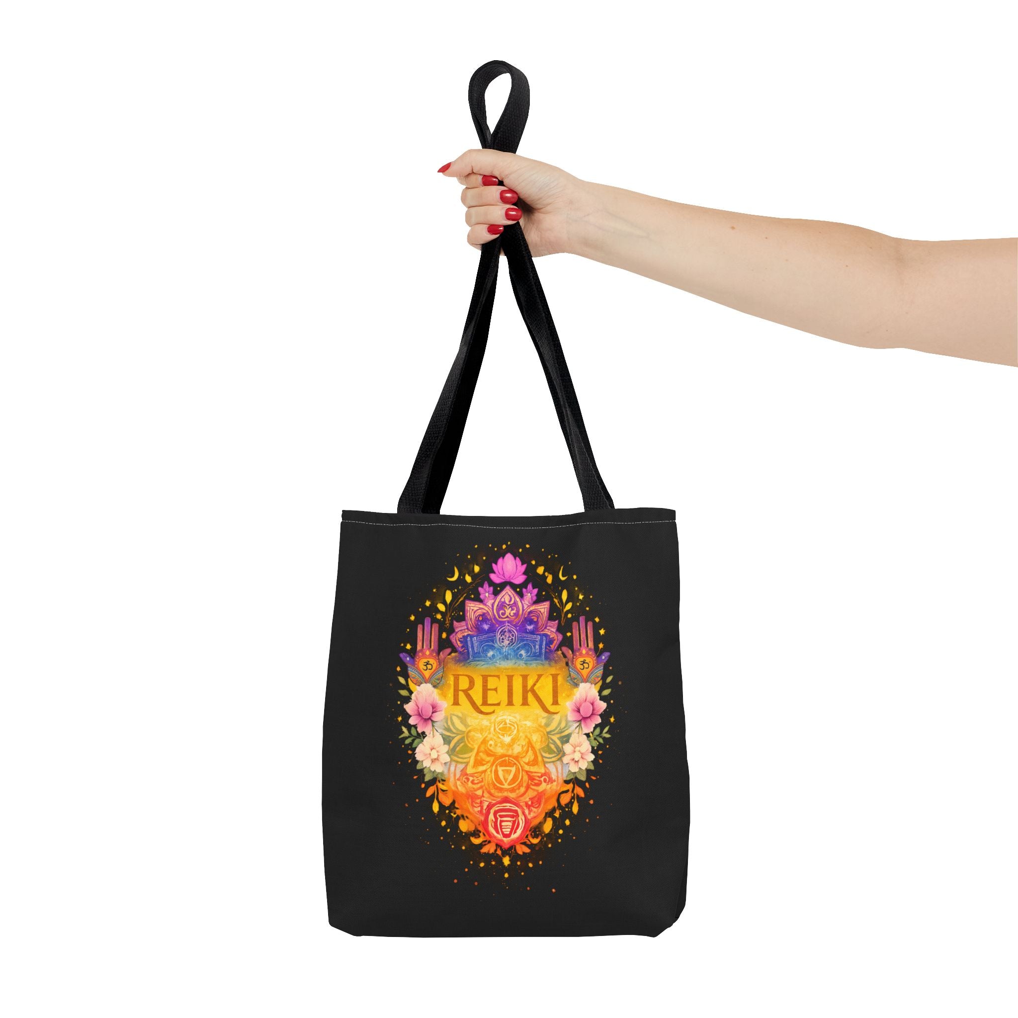 Tote Bag Reiki de Poliéster Duradero | Diseño Espiritual