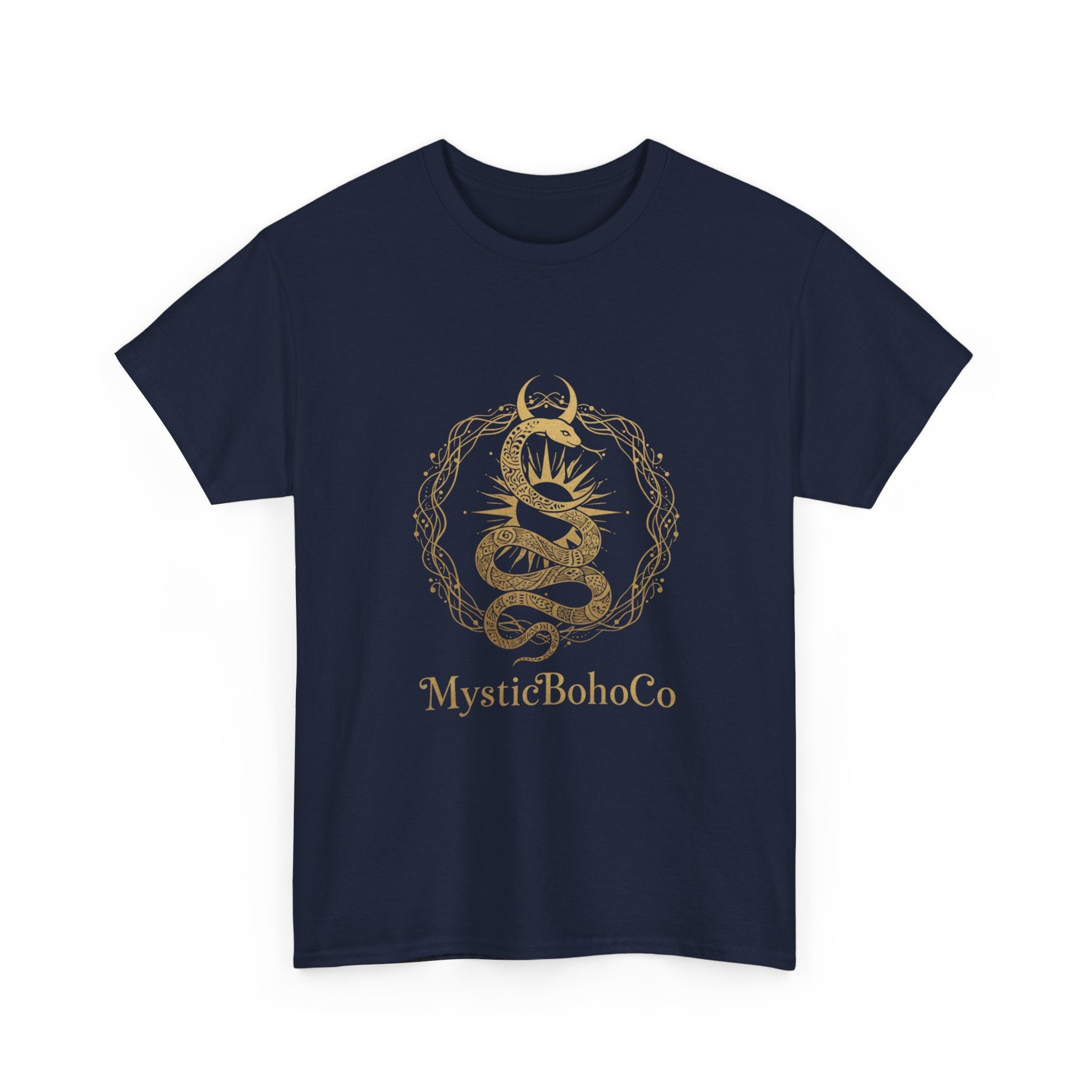 Camiseta Boho Mística Serpent Moon | Mystic Snake Lotus Tee