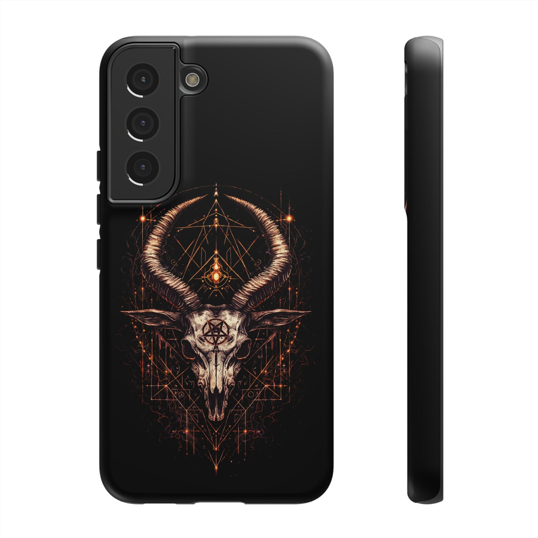 Funda Samsung o Iphone devil con diseño de demonio y estética oscura. Protección resistente y estilo único para destacar tu móvil Samsung o Iphone.