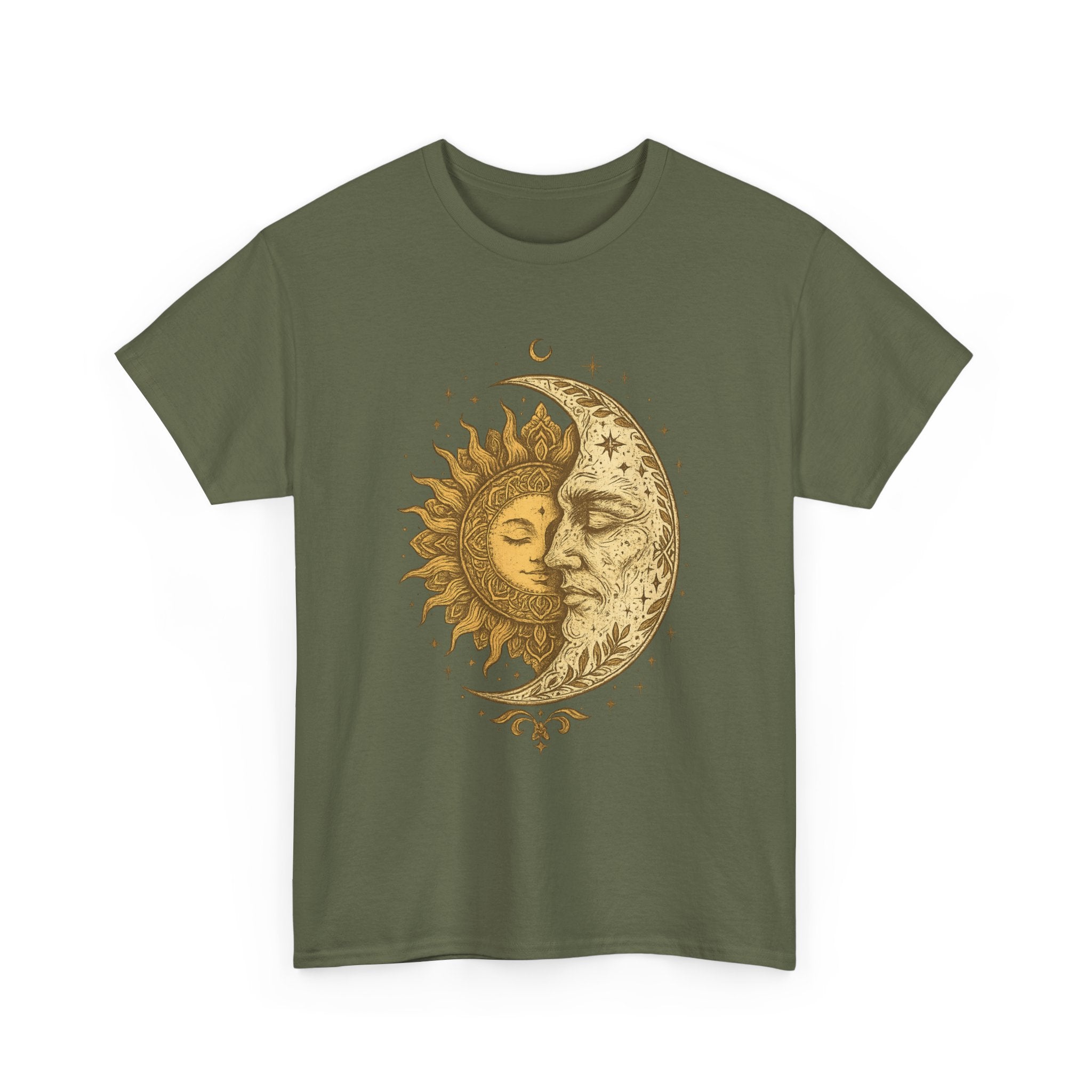 Sun & Moon Lovers Boho Mystic Tee | Vintage Spiritual Shirt
