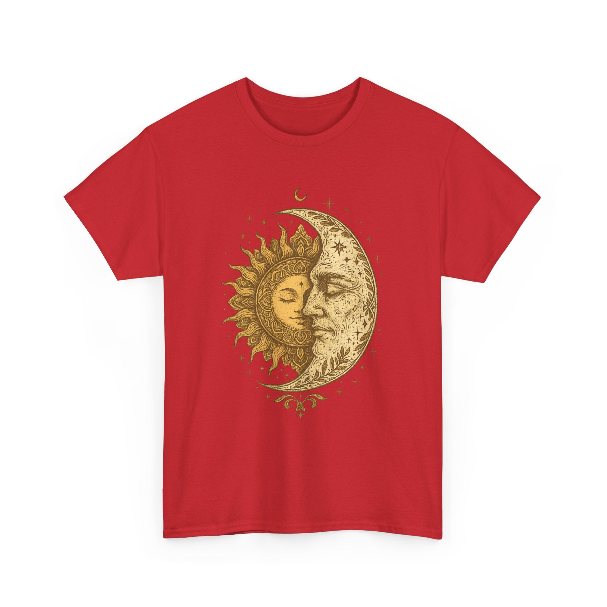 Sun & Moon Lovers Boho Mystic Tee | Vintage Spiritual Shirt