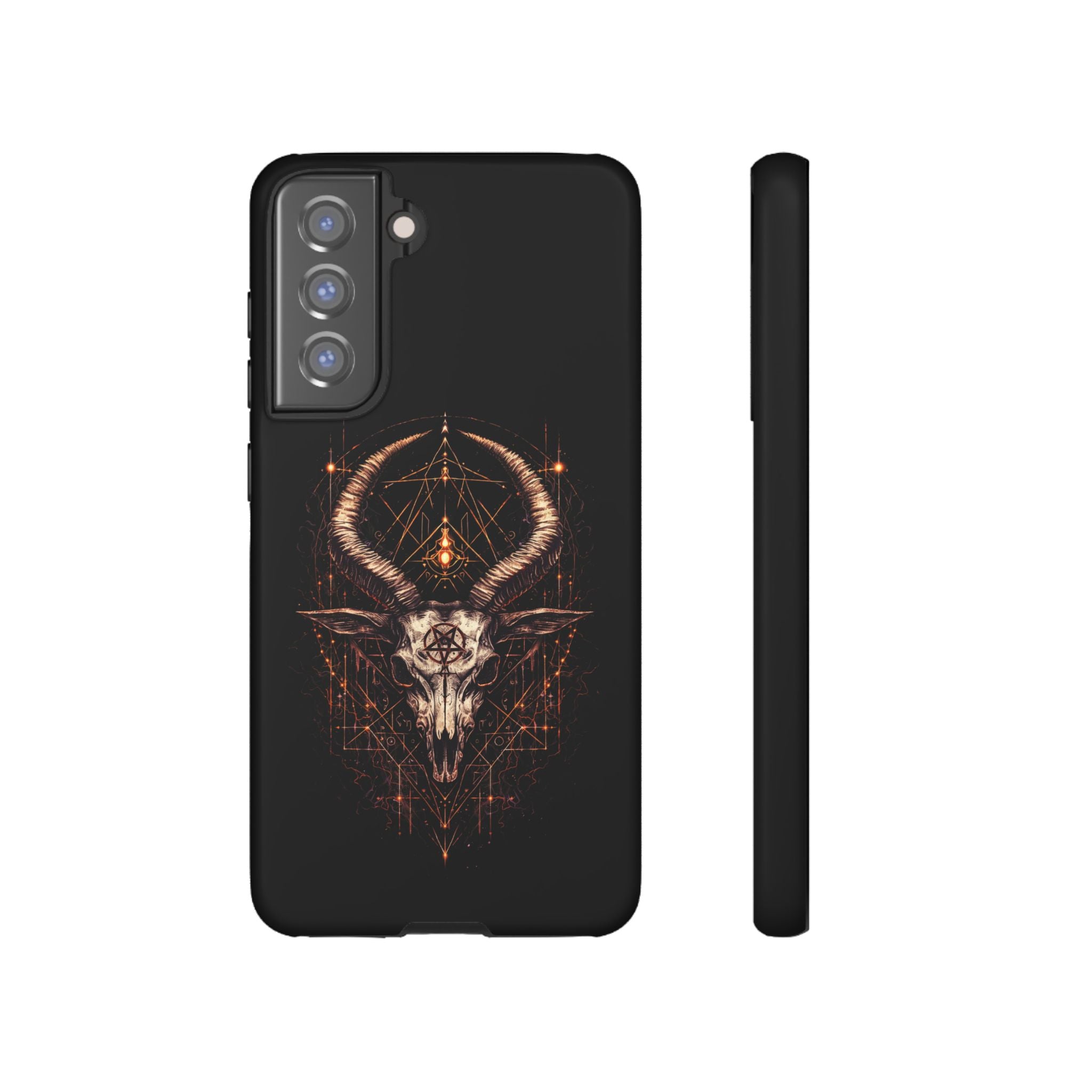 Funda Samsung o Iphone devil con diseño de demonio y estética oscura. Protección resistente y estilo único para destacar tu móvil Samsung o Iphone.