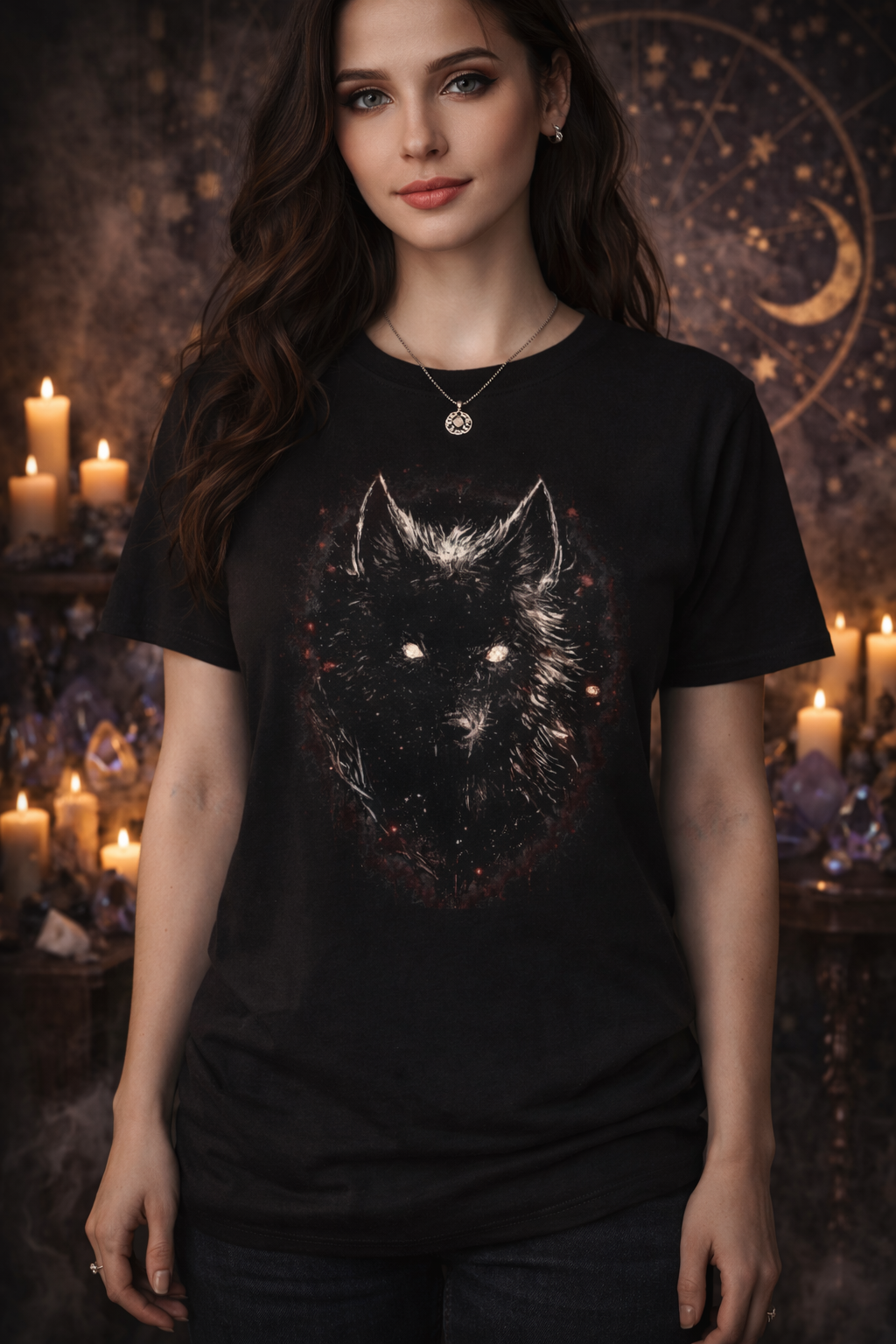Camiseta Lobo Místico | Mystic Wolf Boho Spiritual T-Shirt