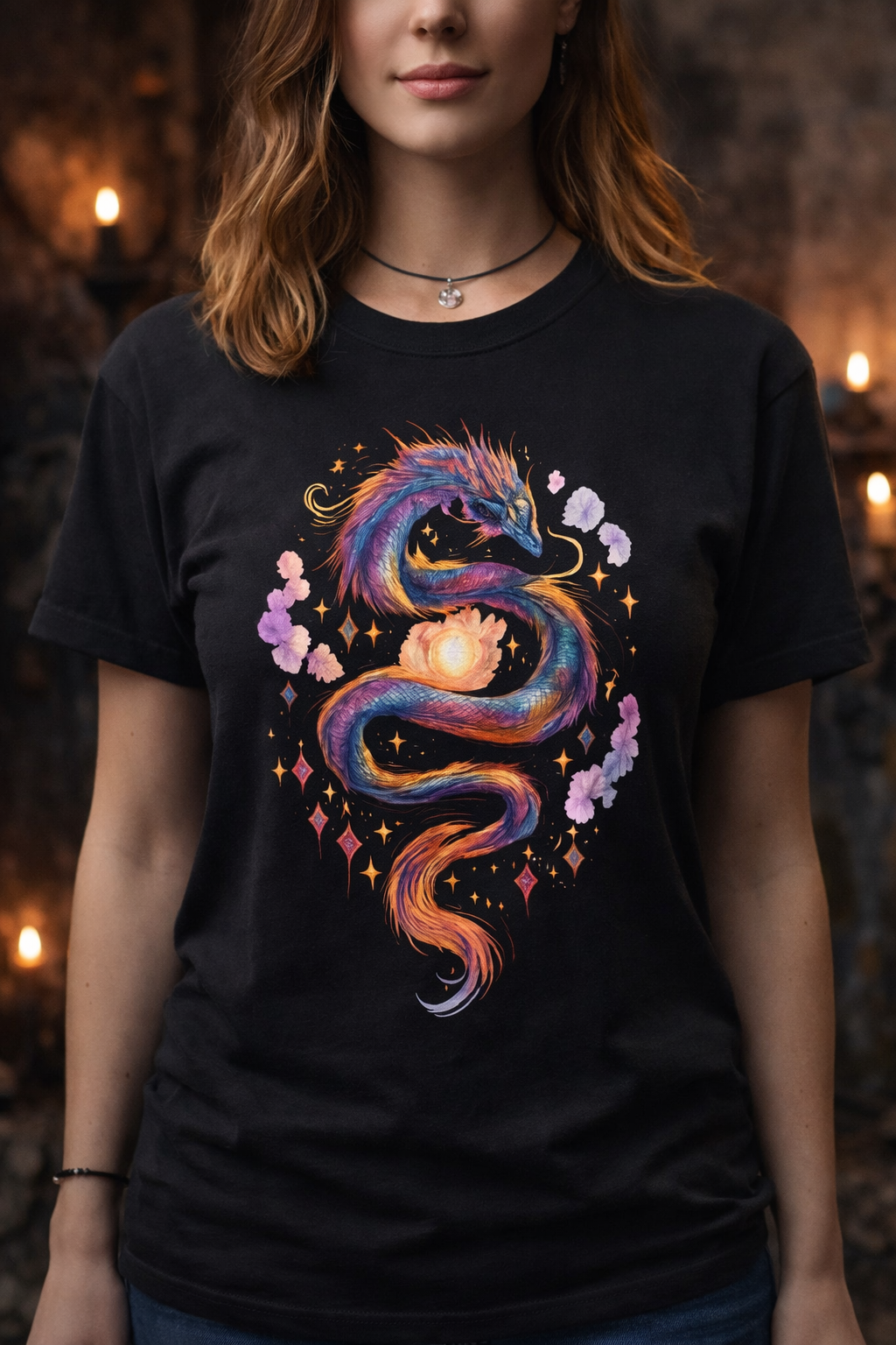 Camiseta Dragón Místico | Mystic Dragon Boho T-Shirt