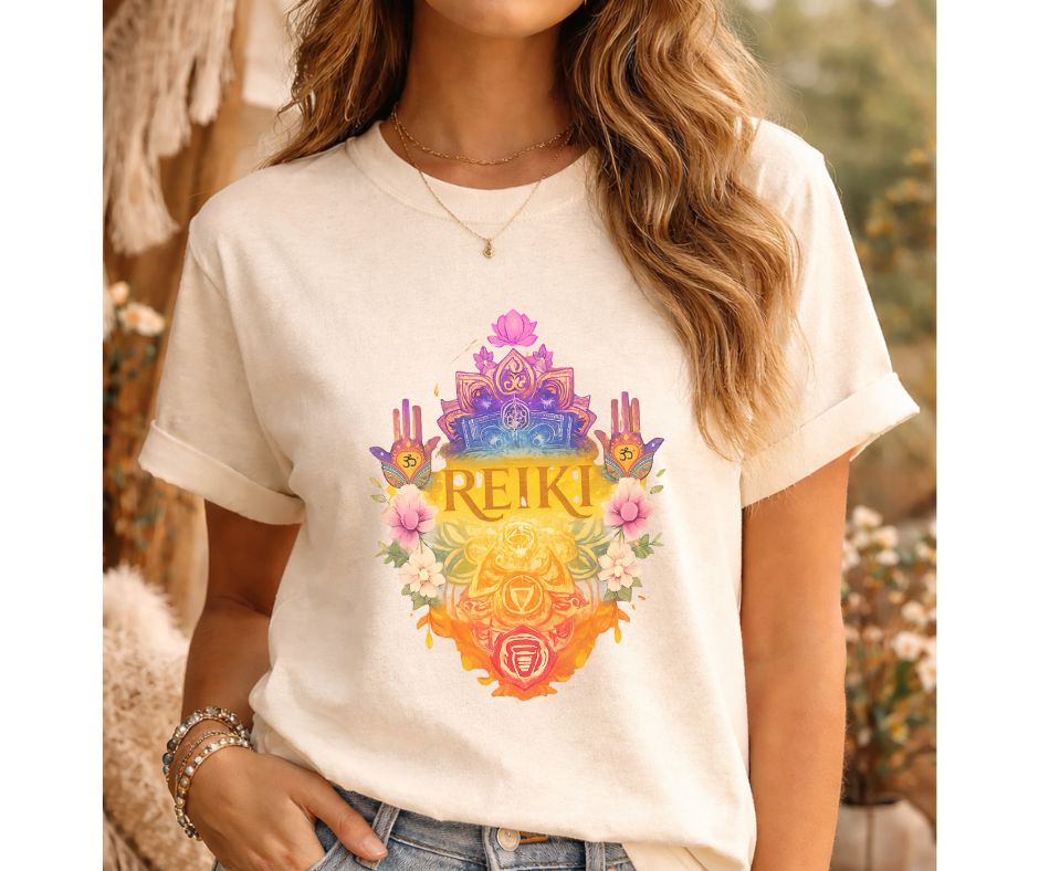 Camiseta Reiki Chakras | Reiki Energy Boho T-Shirt