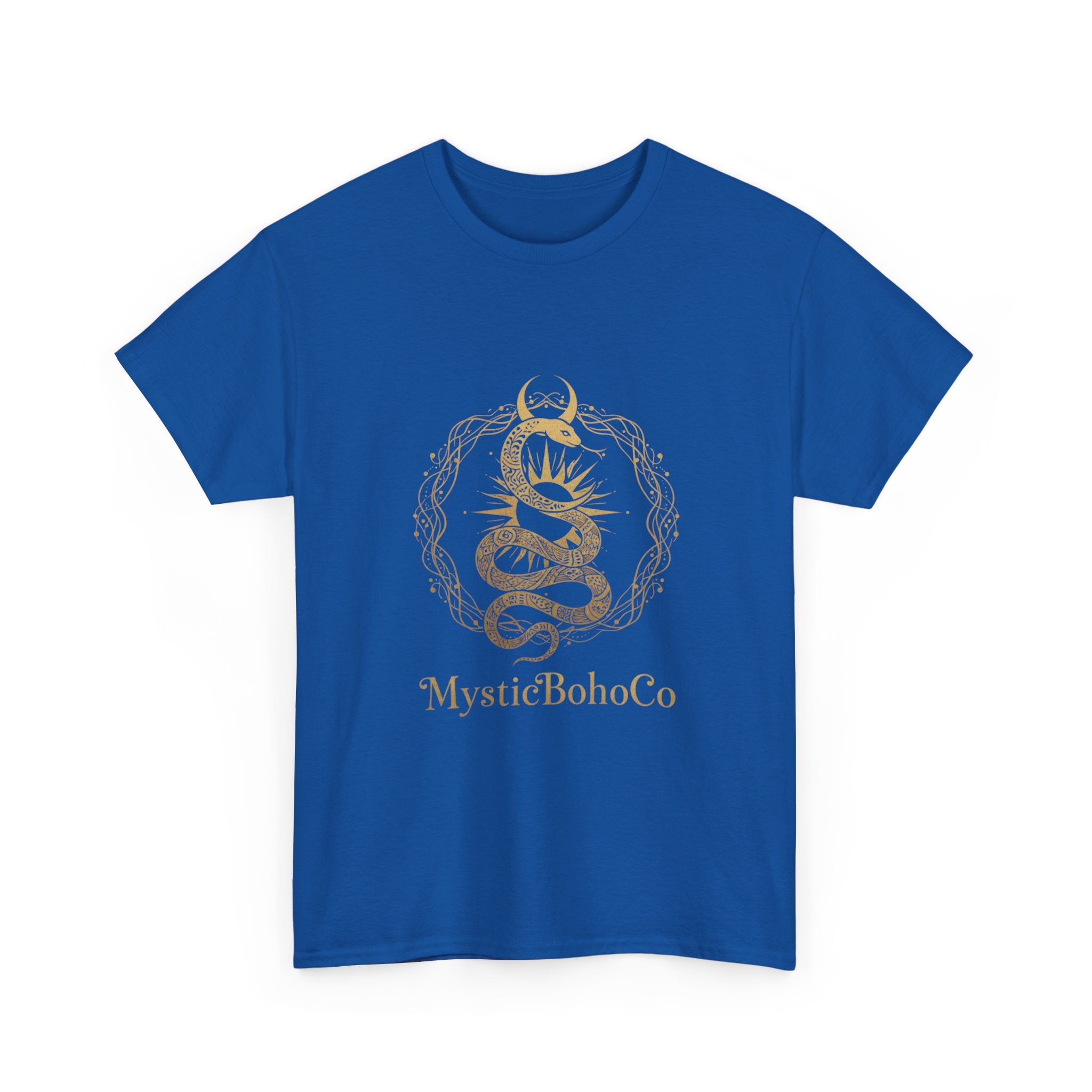Camiseta Boho Mística Serpent Moon | Mystic Snake Lotus Tee
