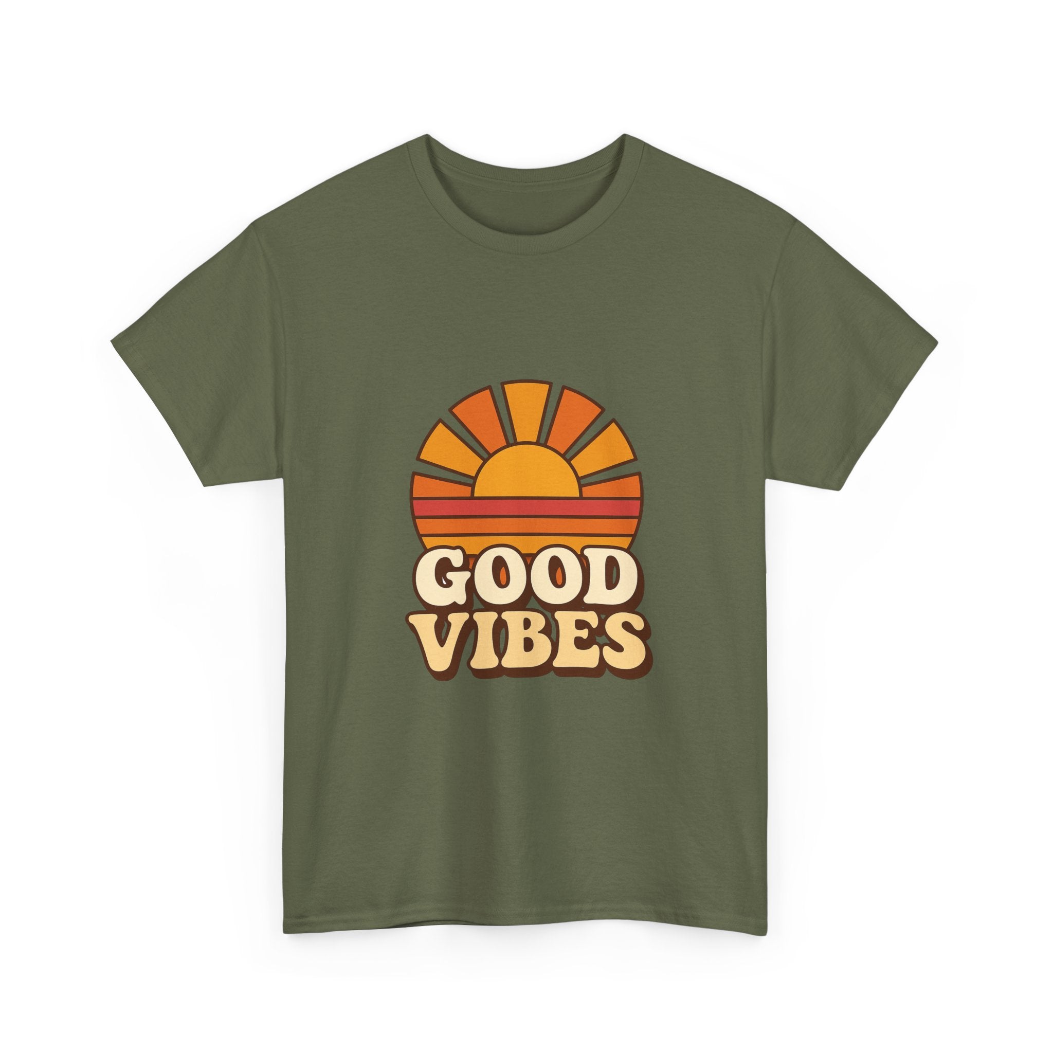 Camiseta Retro Good Vibes | Vintage Sunset Tee