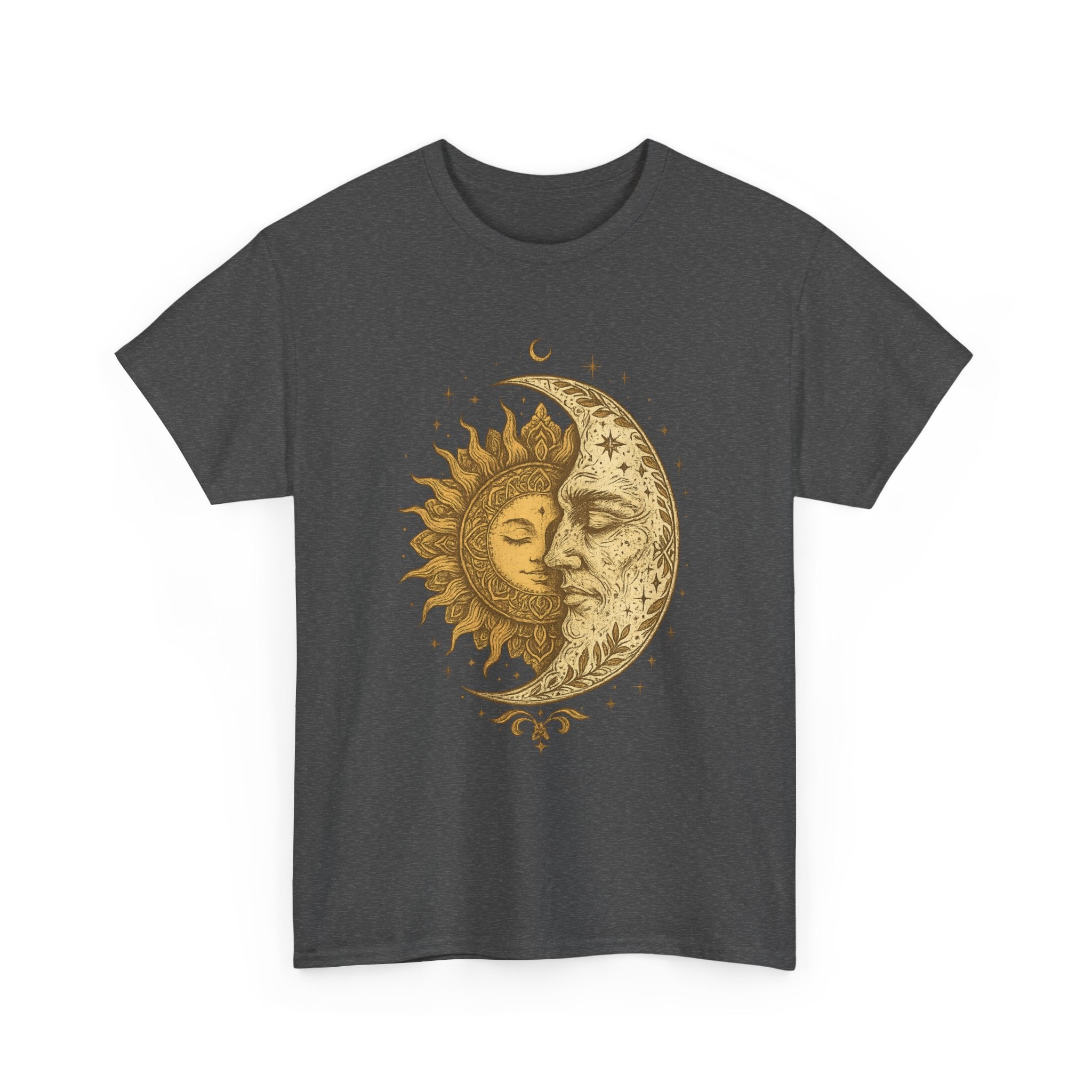 Sun & Moon Lovers Boho Mystic Tee | Vintage Spiritual Shirt