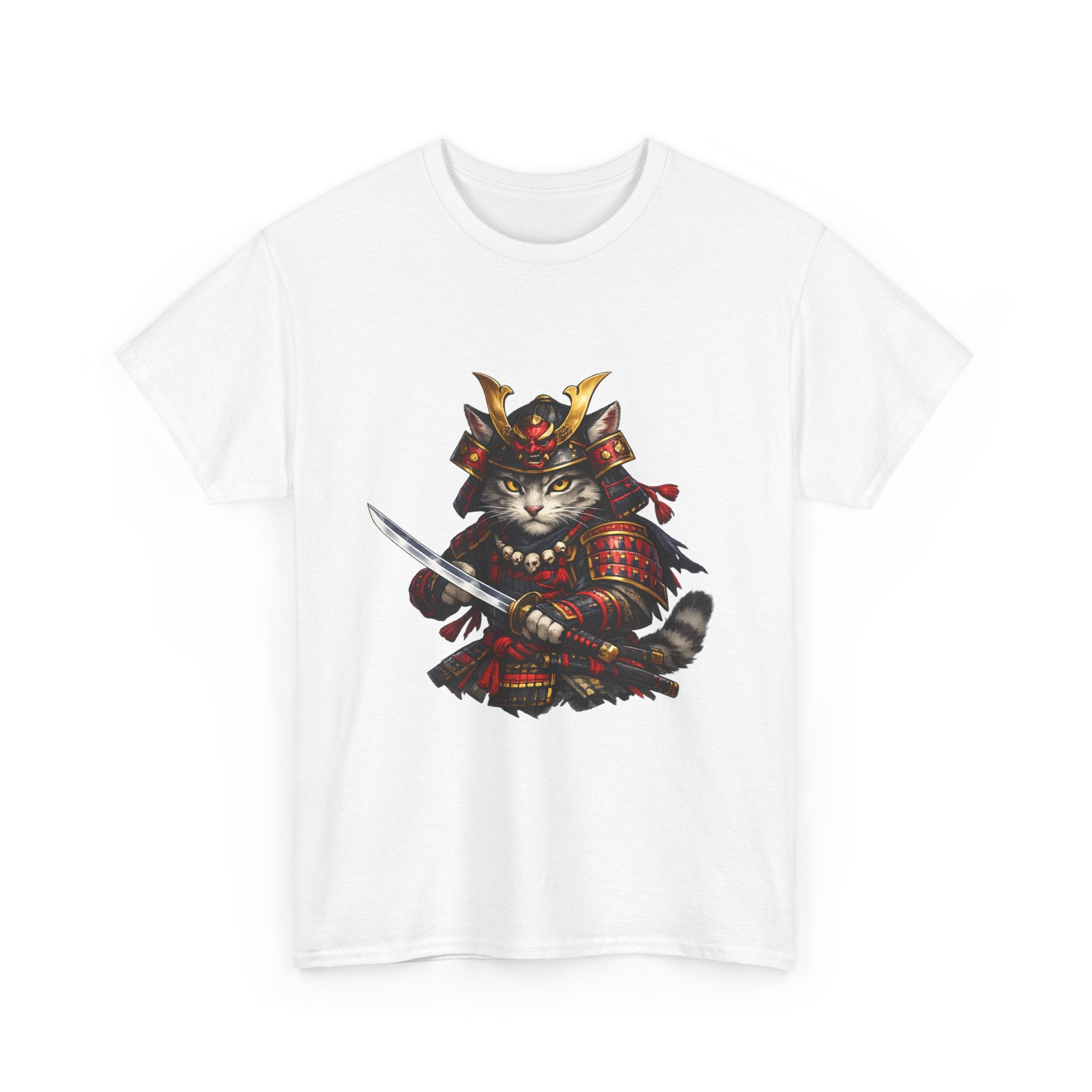 Camiseta Samurai Cat Místico | Japanese Warrior Cat Shirt