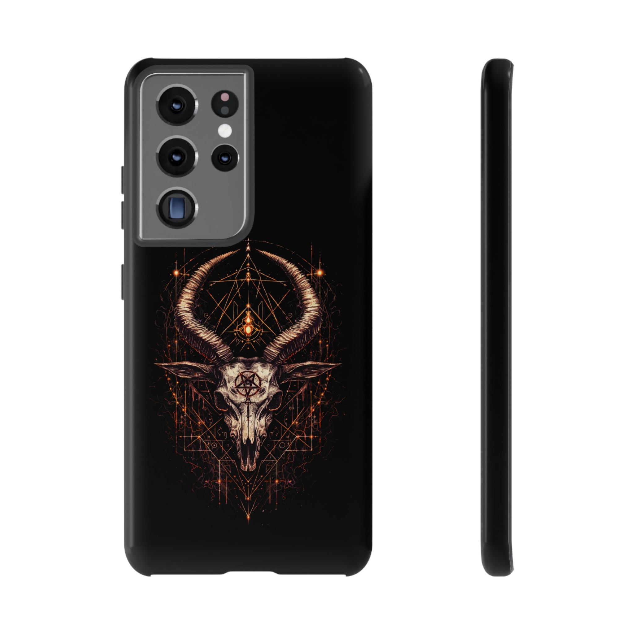 Funda Samsung o Iphone devil con diseño de demonio y estética oscura. Protección resistente y estilo único para destacar tu móvil Samsung o Iphone.