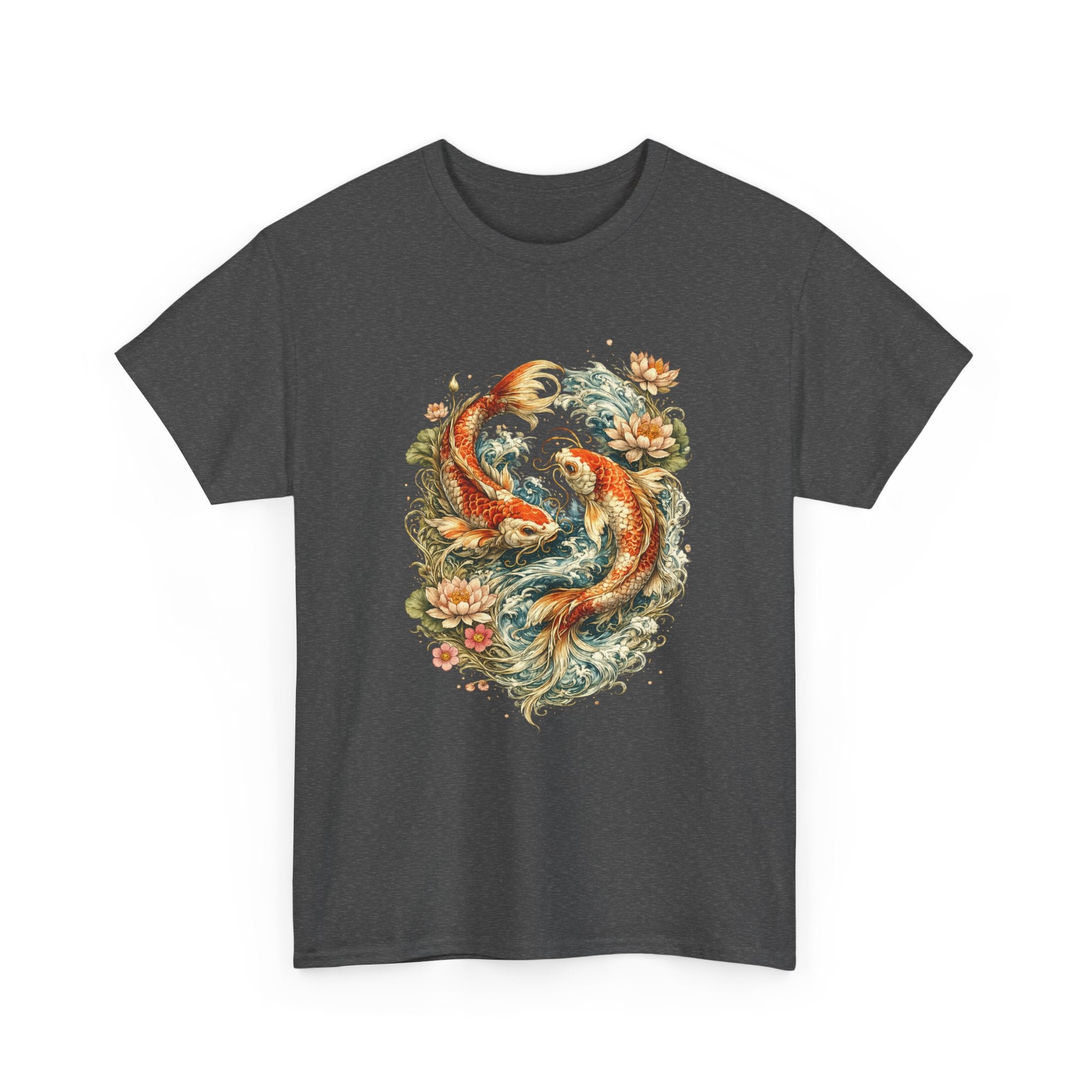 Camiseta Japanese Koi Fish Yin Yang | Arte Japonés Boho Zen