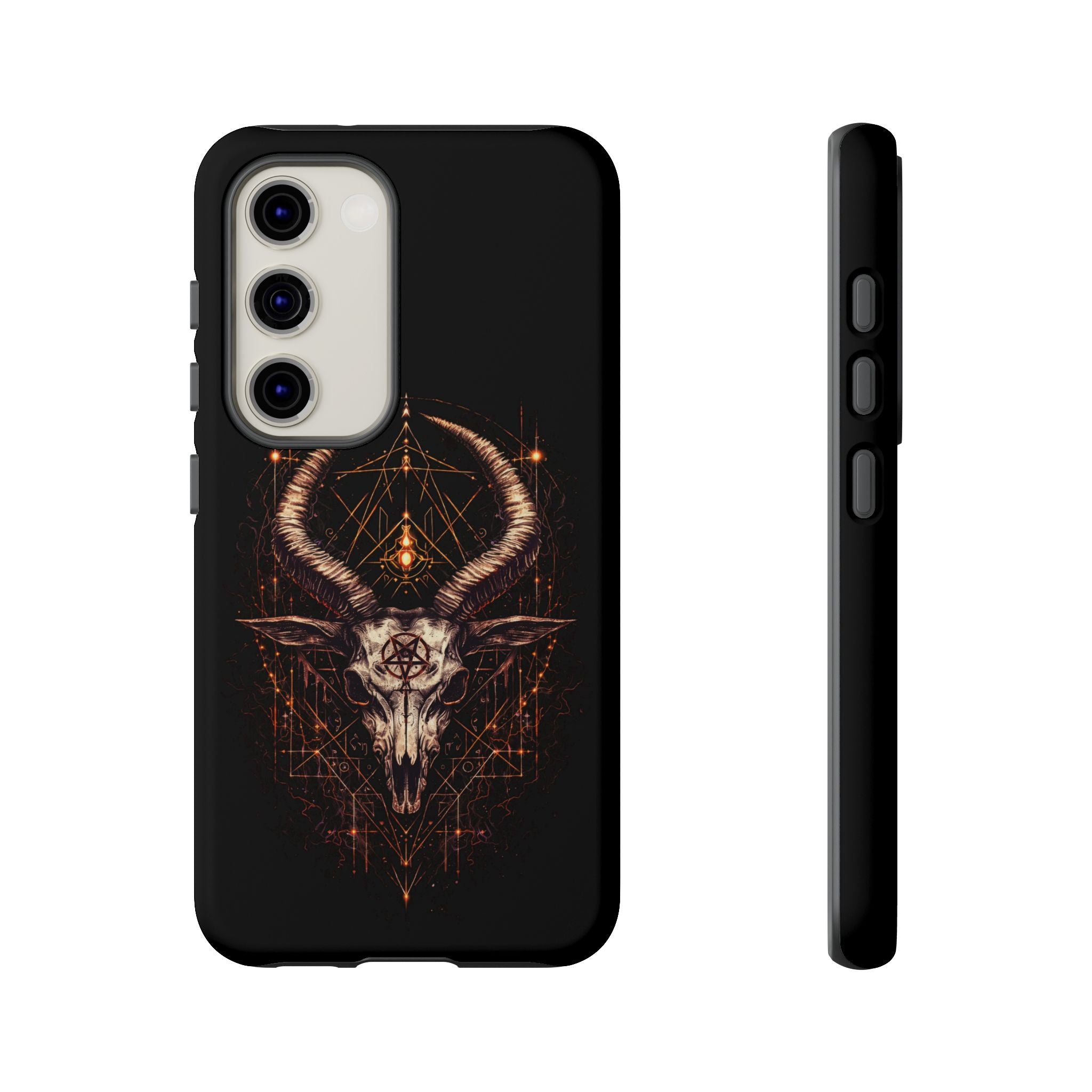 Funda Samsung o Iphone devil con diseño de demonio y estética oscura. Protección resistente y estilo único para destacar tu móvil Samsung o Iphone.