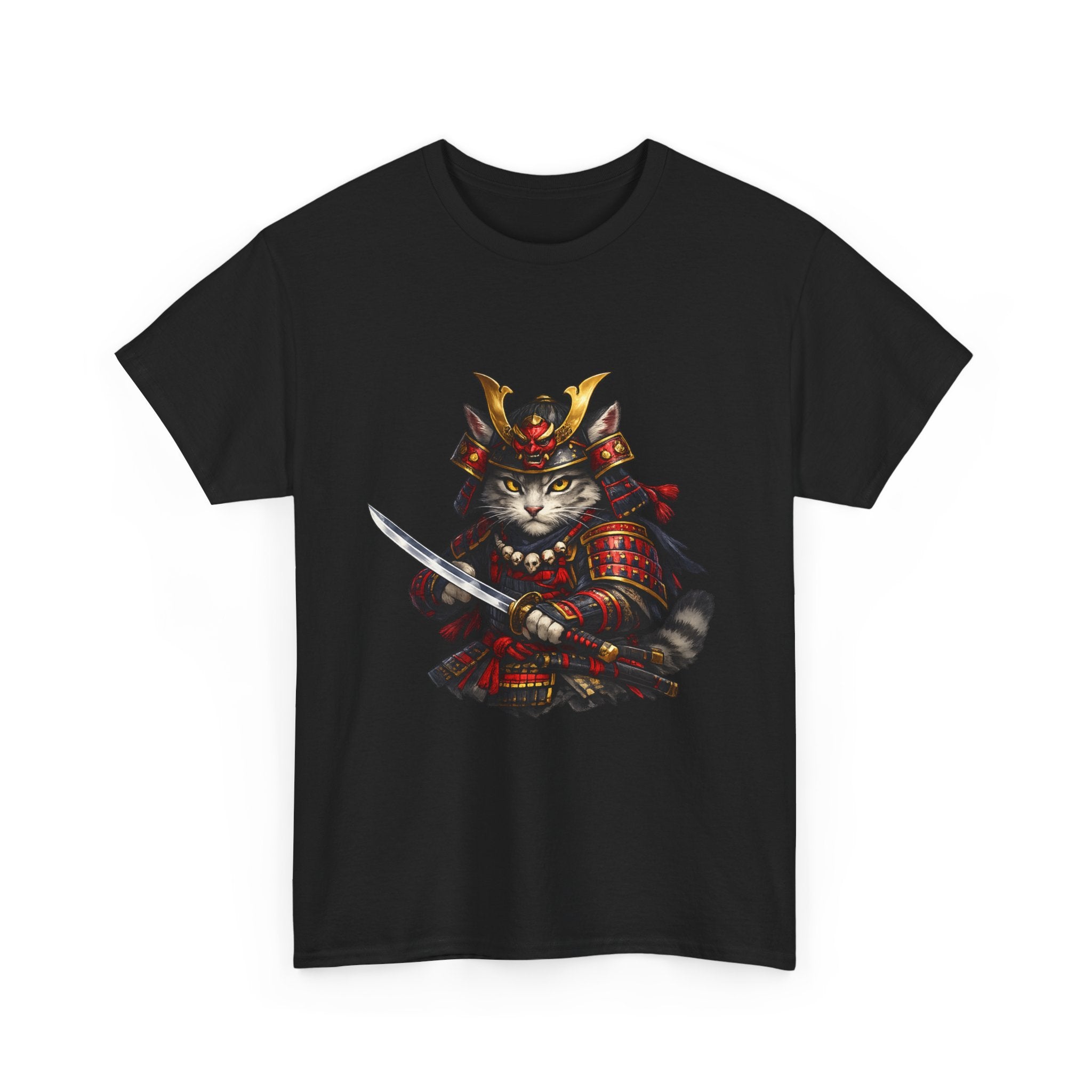 Camiseta Samurai Cat Místico | Japanese Warrior Cat Shirt