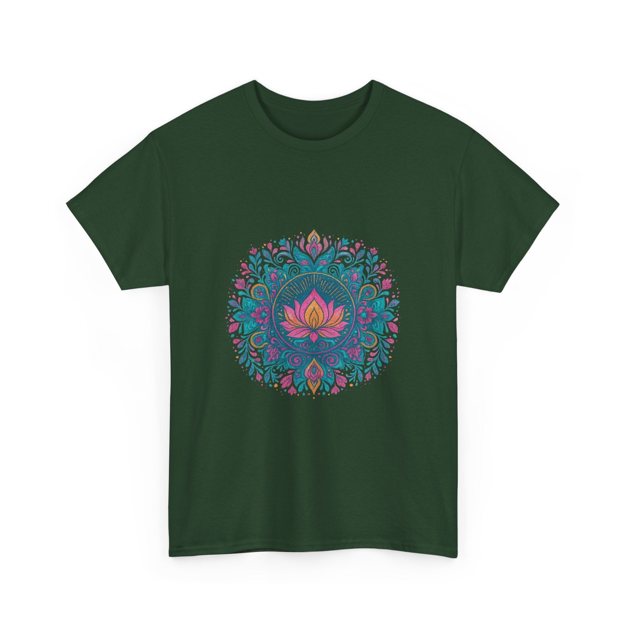 Camiseta Loto Mandala Boho | Mystic Lotus Mandala Tee