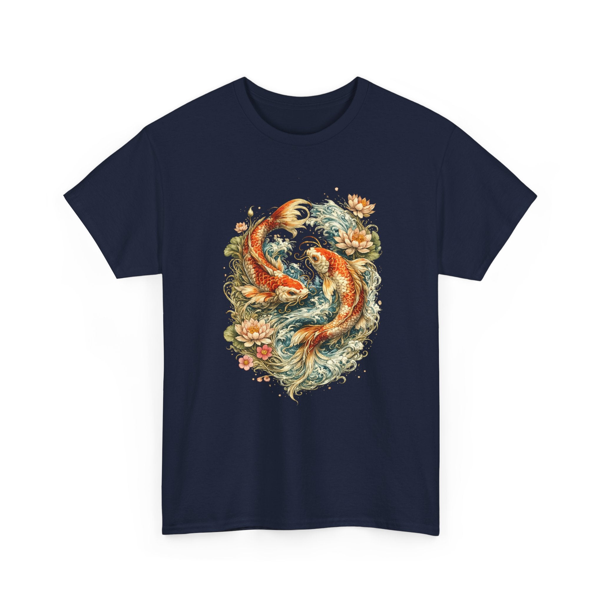 Camiseta Japanese Koi Fish Yin Yang | Arte Japonés Boho Zen