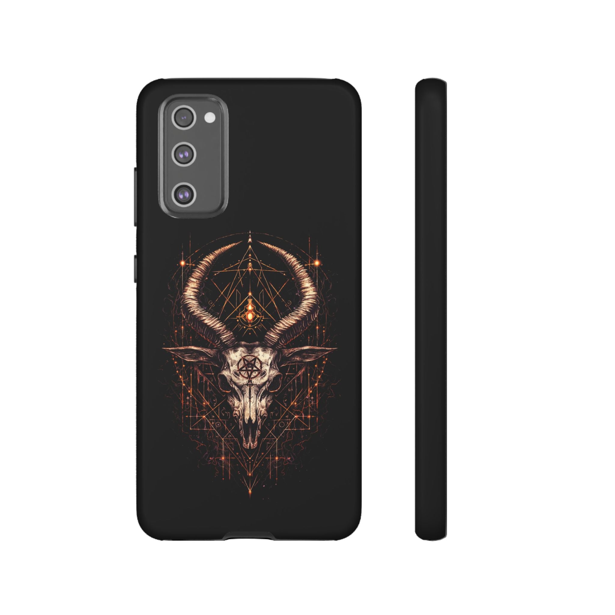 Funda Samsung o Iphone devil con diseño de demonio y estética oscura. Protección resistente y estilo único para destacar tu móvil Samsung o Iphone.