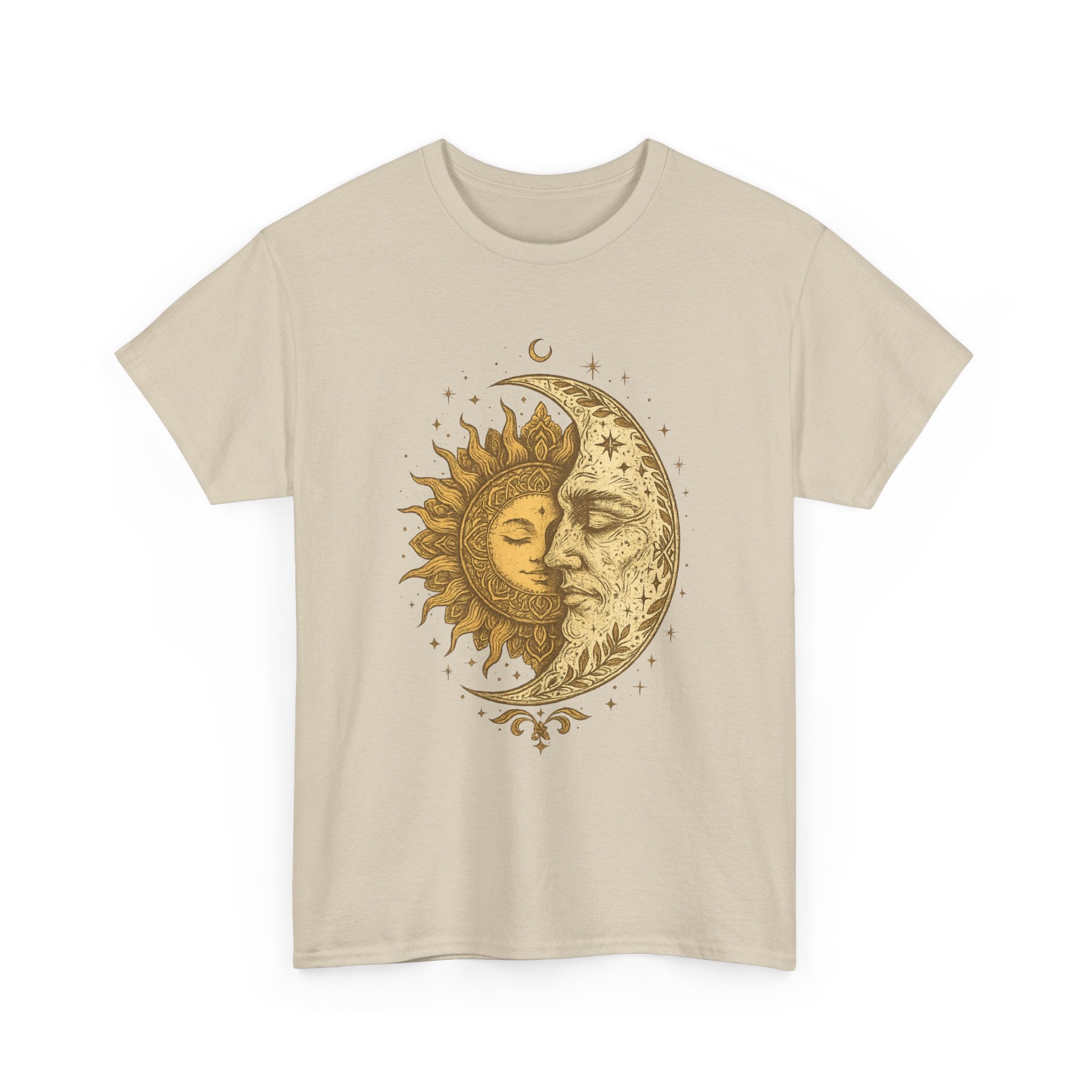 Sun & Moon Lovers Boho Mystic Tee | Vintage Spiritual Shirt