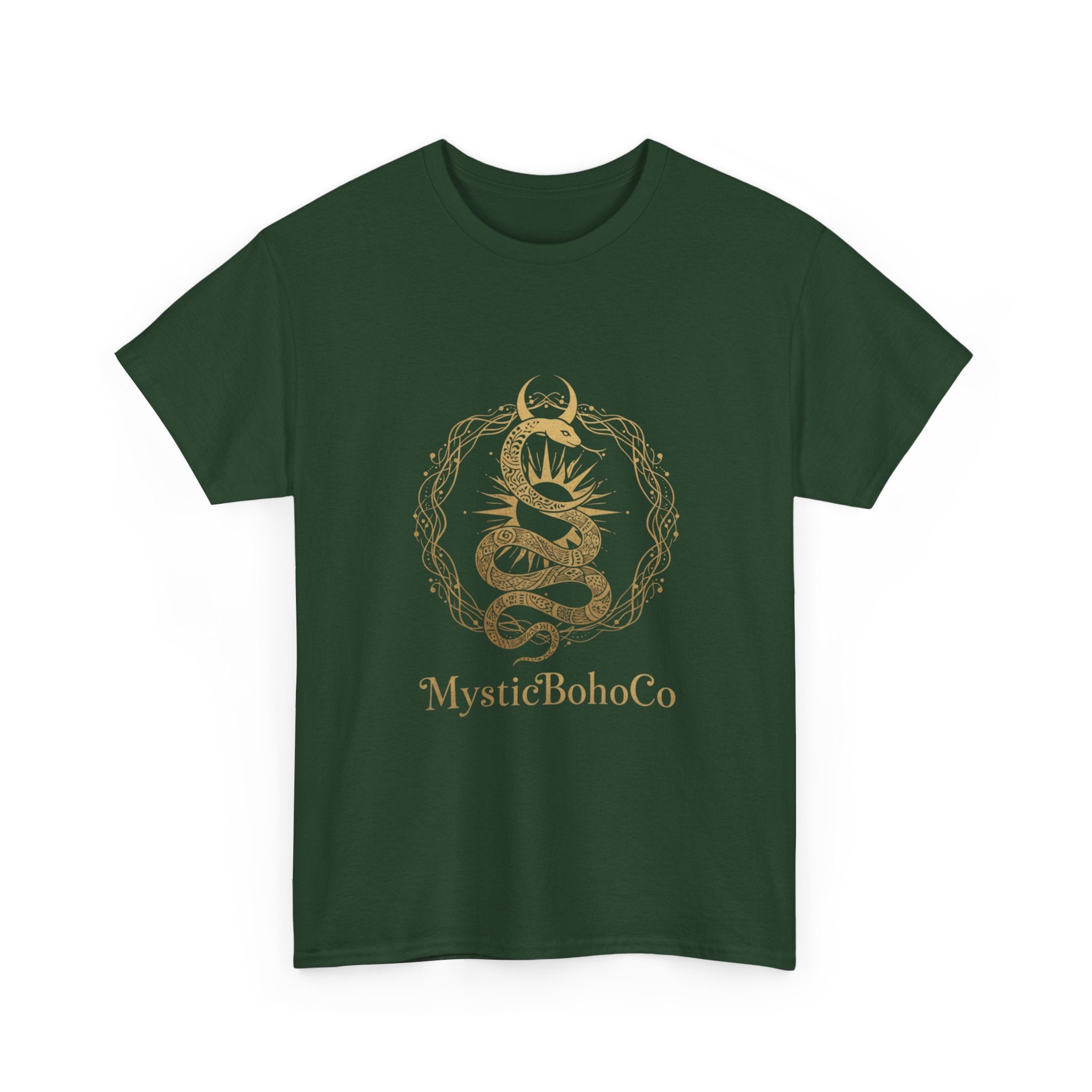 Camiseta Boho Mística Serpent Moon | Mystic Snake Lotus Tee