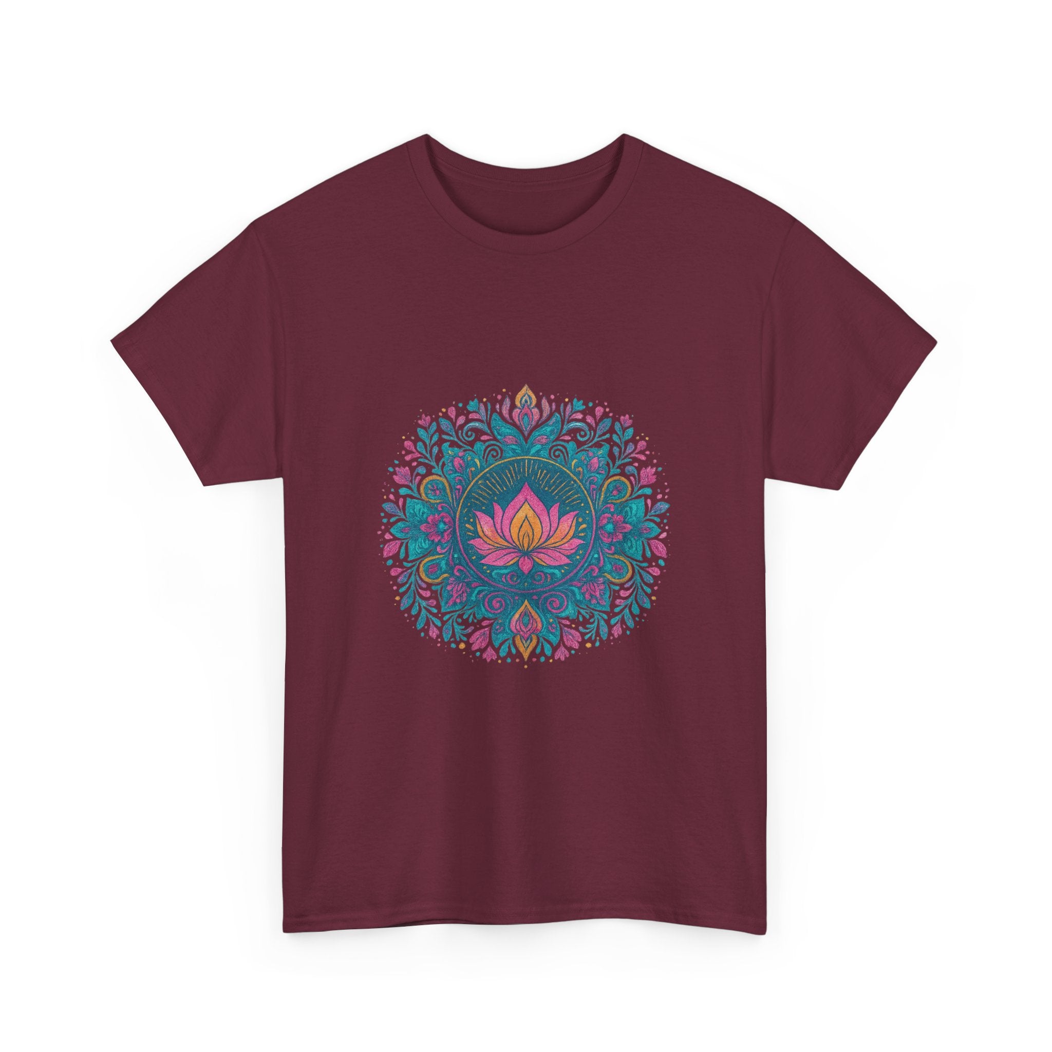 Camiseta Loto Mandala Boho | Mystic Lotus Mandala Tee