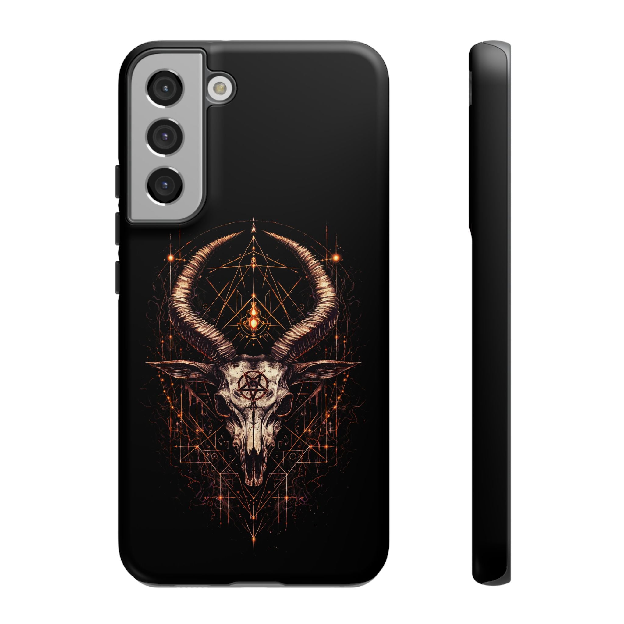 Funda Samsung o Iphone devil con diseño de demonio y estética oscura. Protección resistente y estilo único para destacar tu móvil Samsung o Iphone.