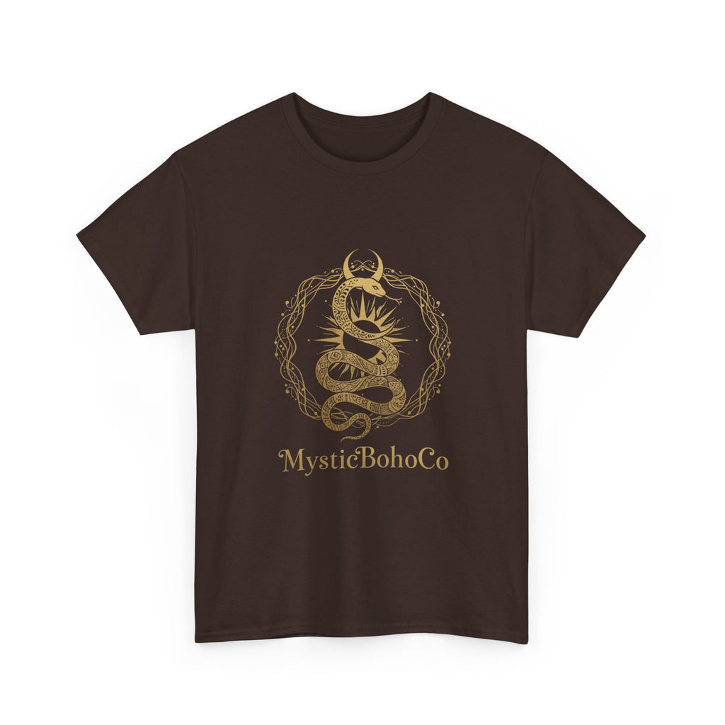 Camiseta Boho Mística Serpent Moon | Mystic Snake Lotus Tee