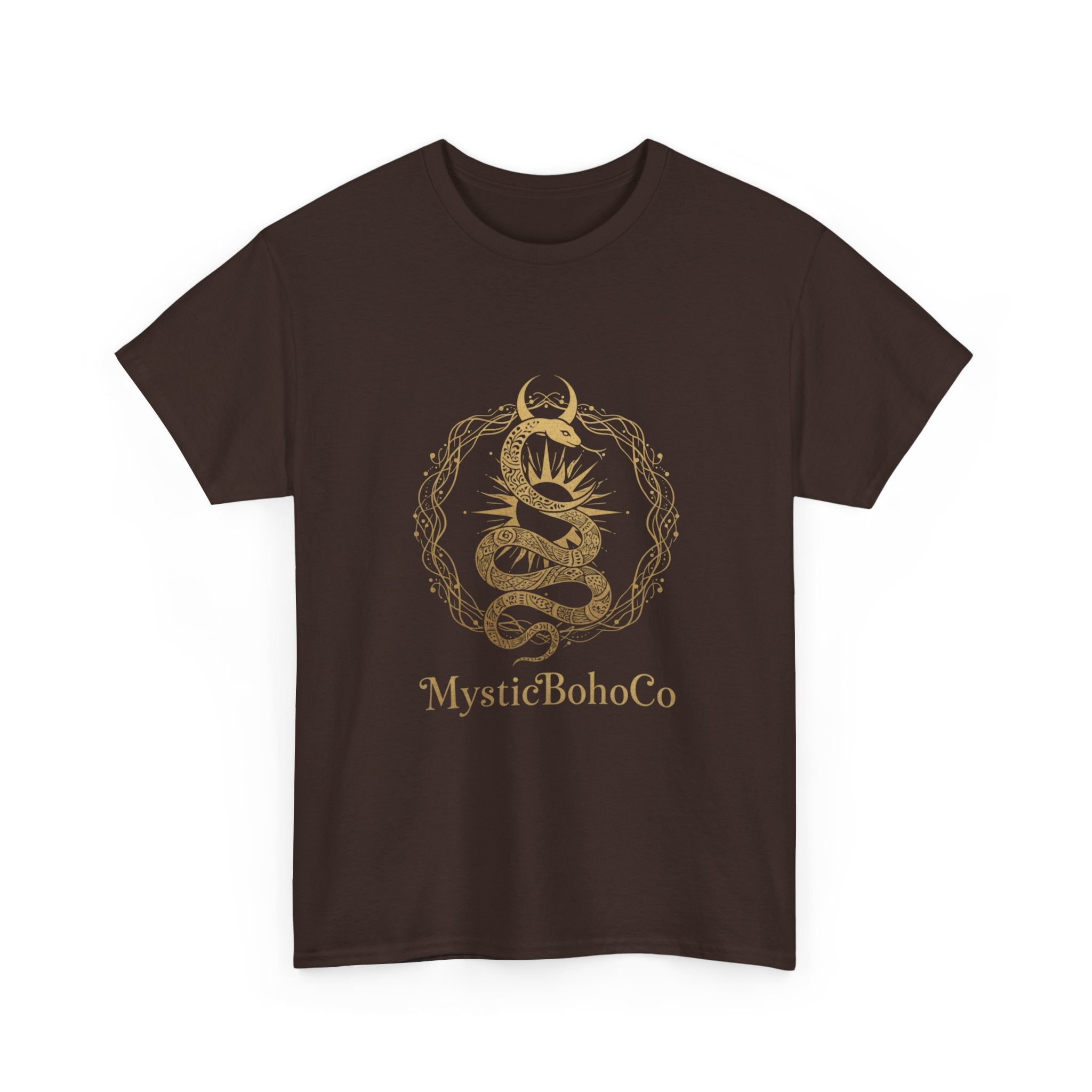 Camiseta Boho Mística Serpent Moon | Mystic Snake Lotus Tee