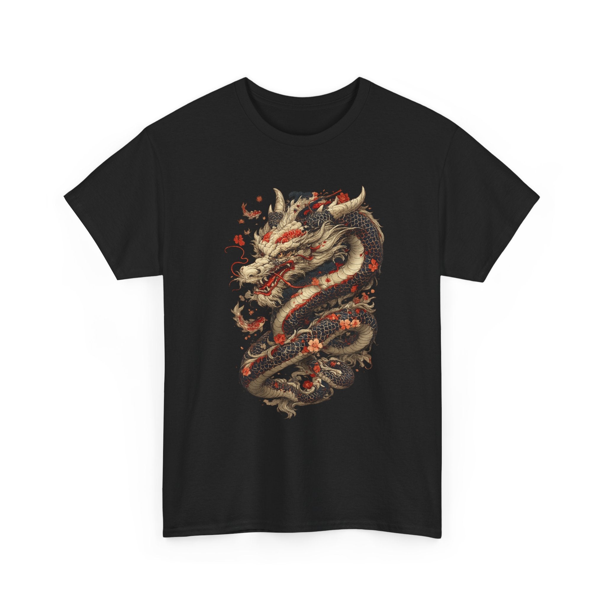 Camiseta Dragón Japonés Oscuro – Arte Oriental Místico