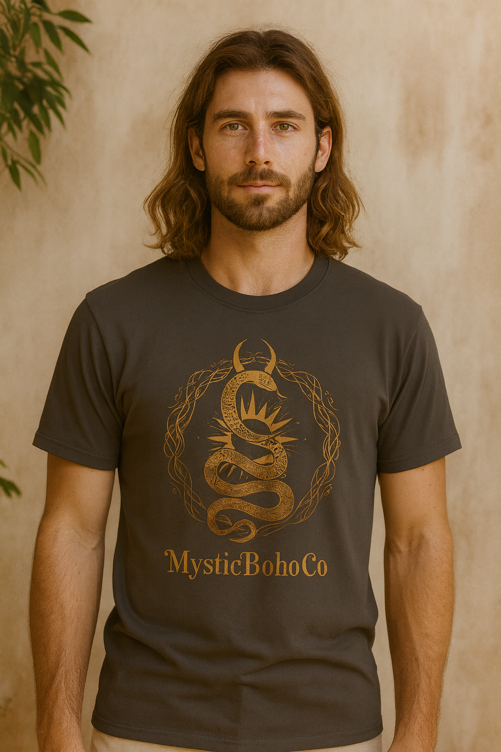 Camiseta Boho Mística Serpent Moon | Mystic Snake Lotus Tee