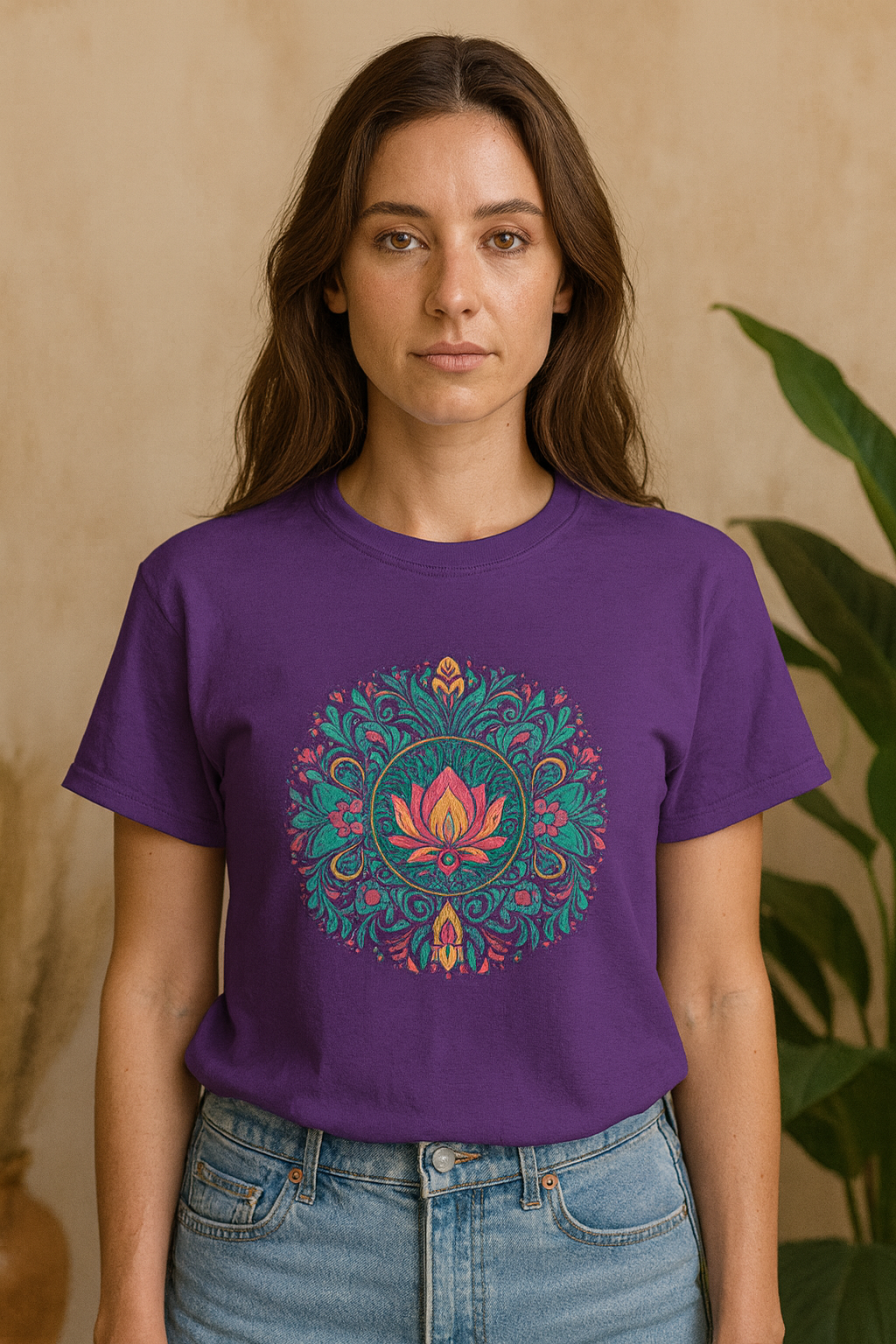 Camiseta Loto Mandala Boho | Mystic Lotus Mandala Tee